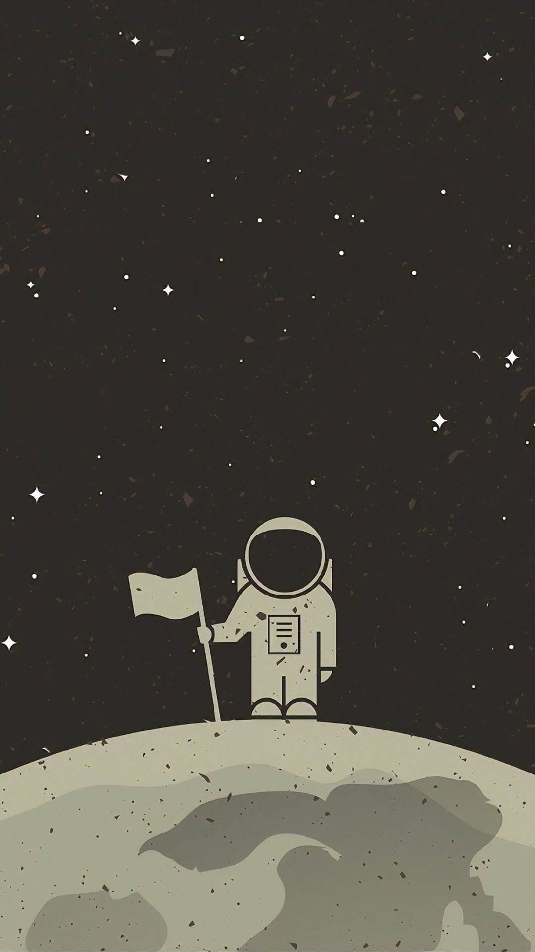 Скачать картинку Луна, Астронавт, Научная Фантастика, Минималистский в телефон бесплатно.