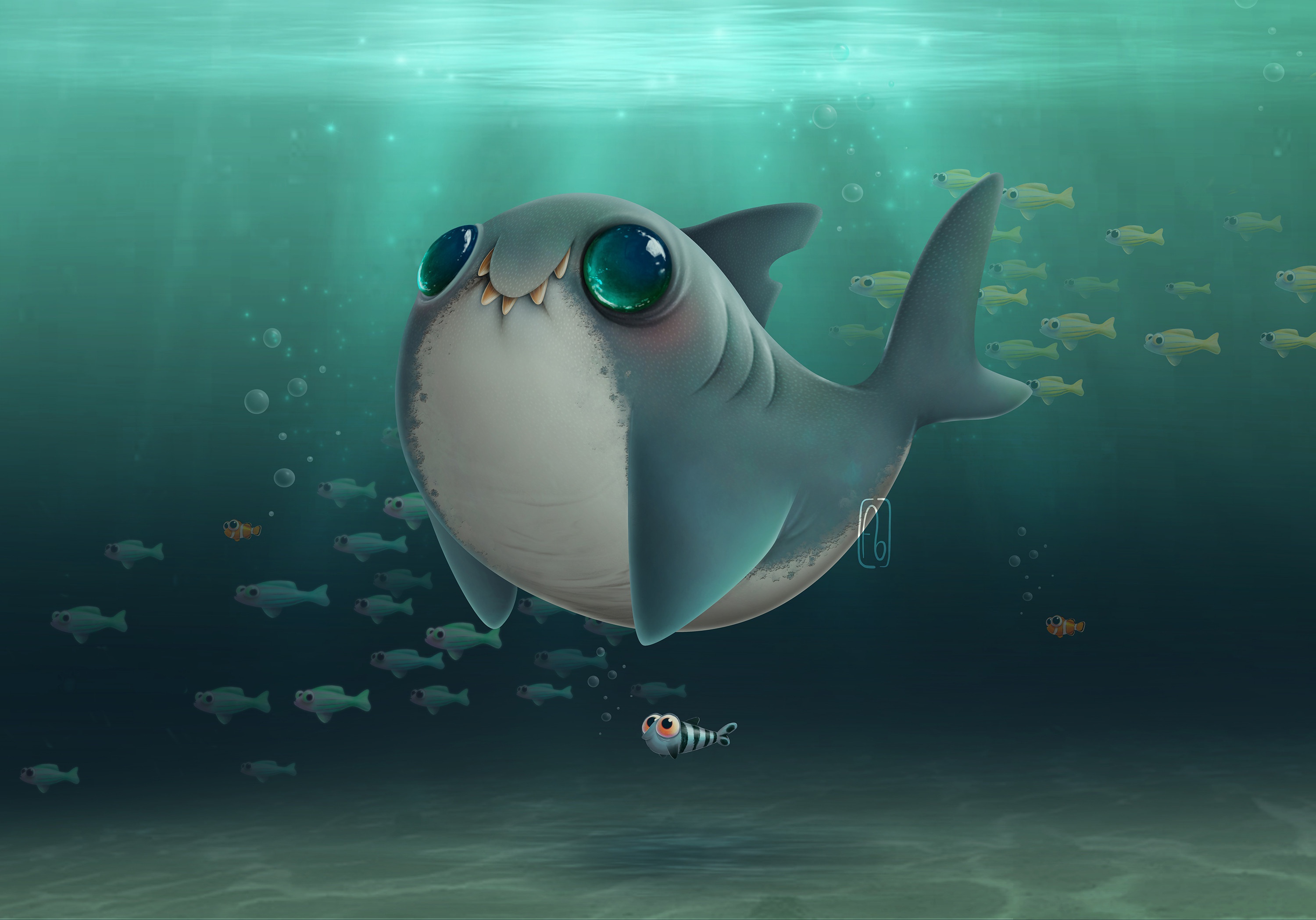 Download mobile wallpaper Fantasy, Animal, Fish, Shark, Fantasy Animals for free.