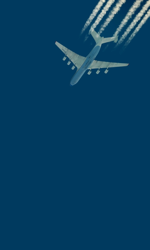 Download mobile wallpaper Sky, Moon, Aircraft, Passenger Plane, Vehicles for free.