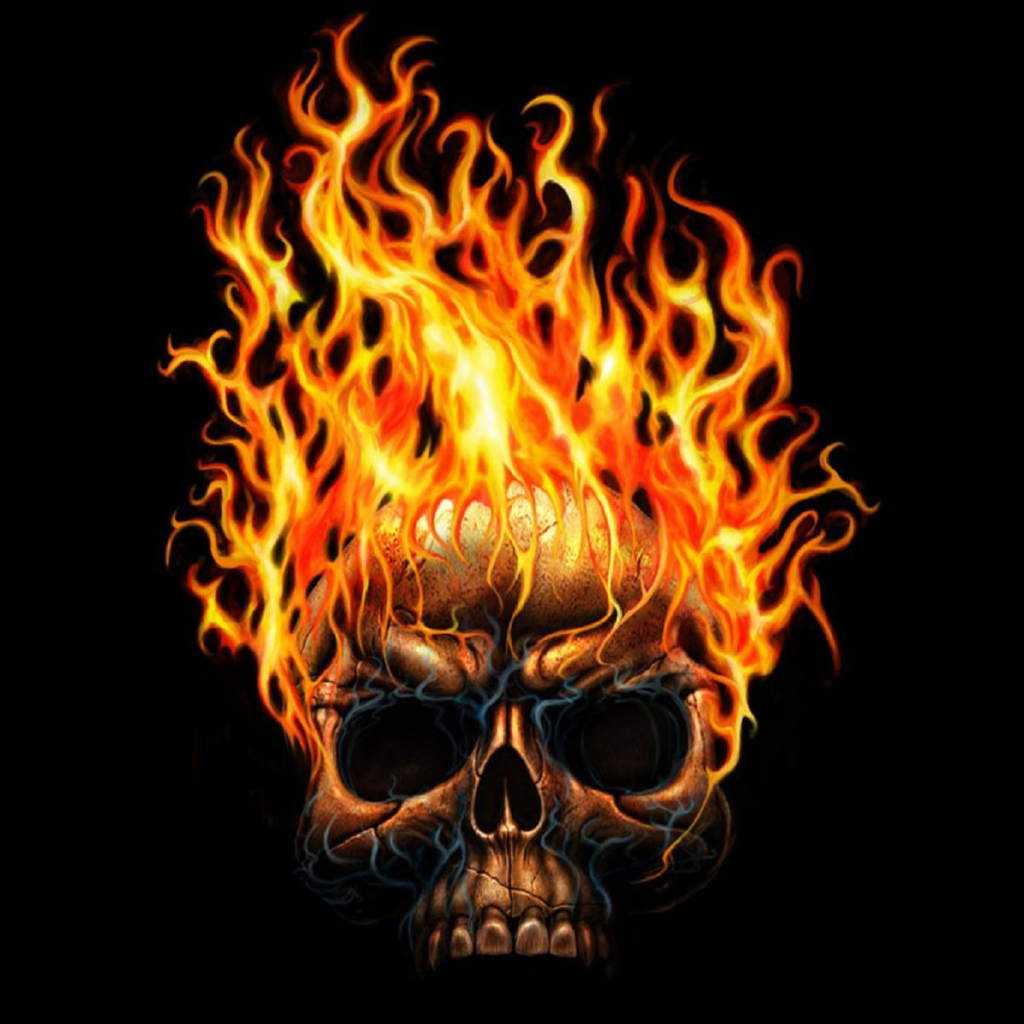 Laden Sie das Feuer, Flamme, Düster, Skelett-Bild kostenlos auf Ihren PC-Desktop herunter
