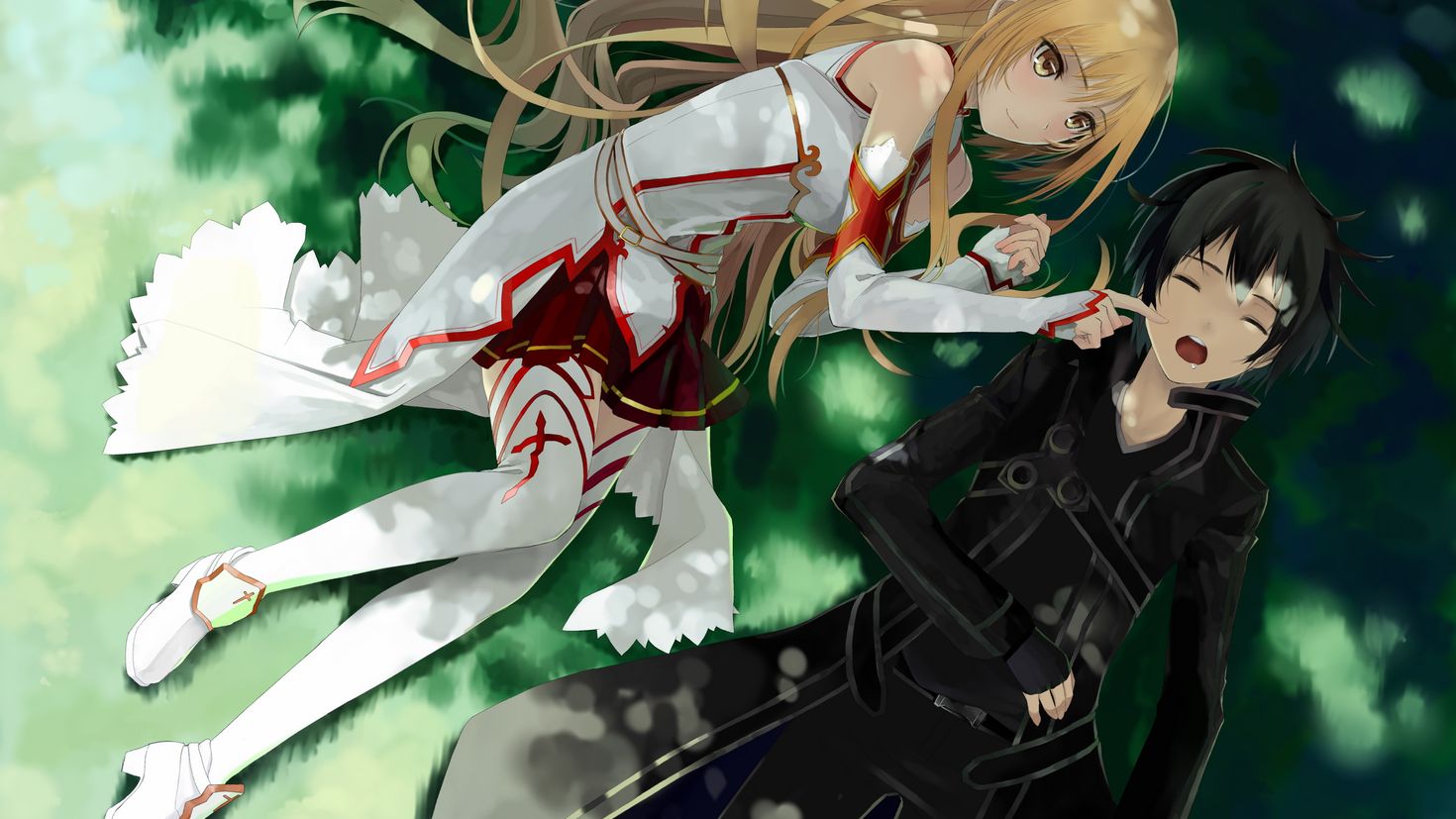 <b>sword</b> <b>art</b> <b>online</b>, anime, asuna yuuki, kirito (<b>sword</b> <b>art</b> <b>online</b>) Desktop W.....