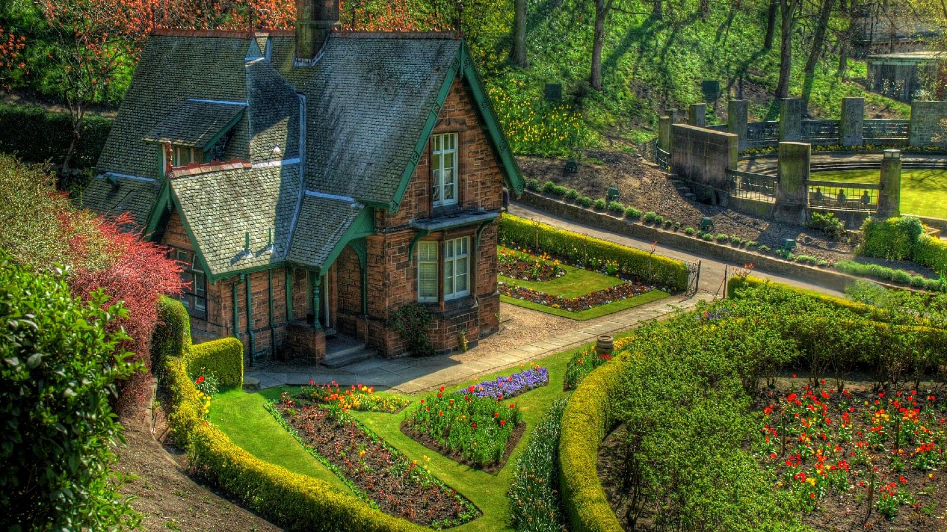 cottage, hdr, man made, house, england, garden