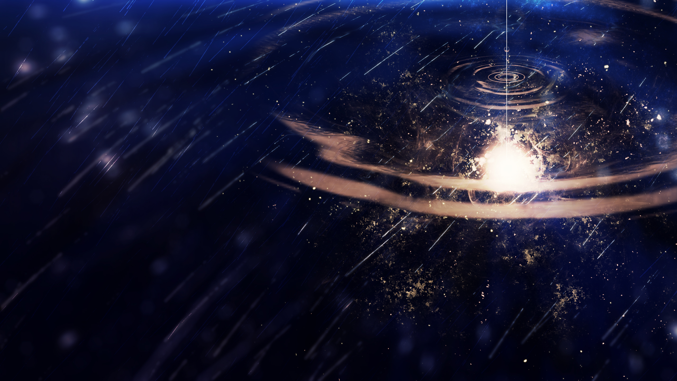 Free download wallpaper Anime, Water, Stars, Comet, Original on your PC desktop
