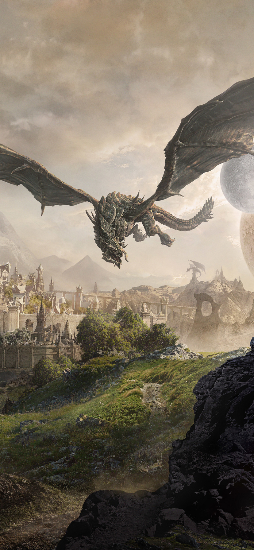 Download mobile wallpaper Dragon, Video Game, The Elder Scrolls, The Elder Scrolls Online for free.