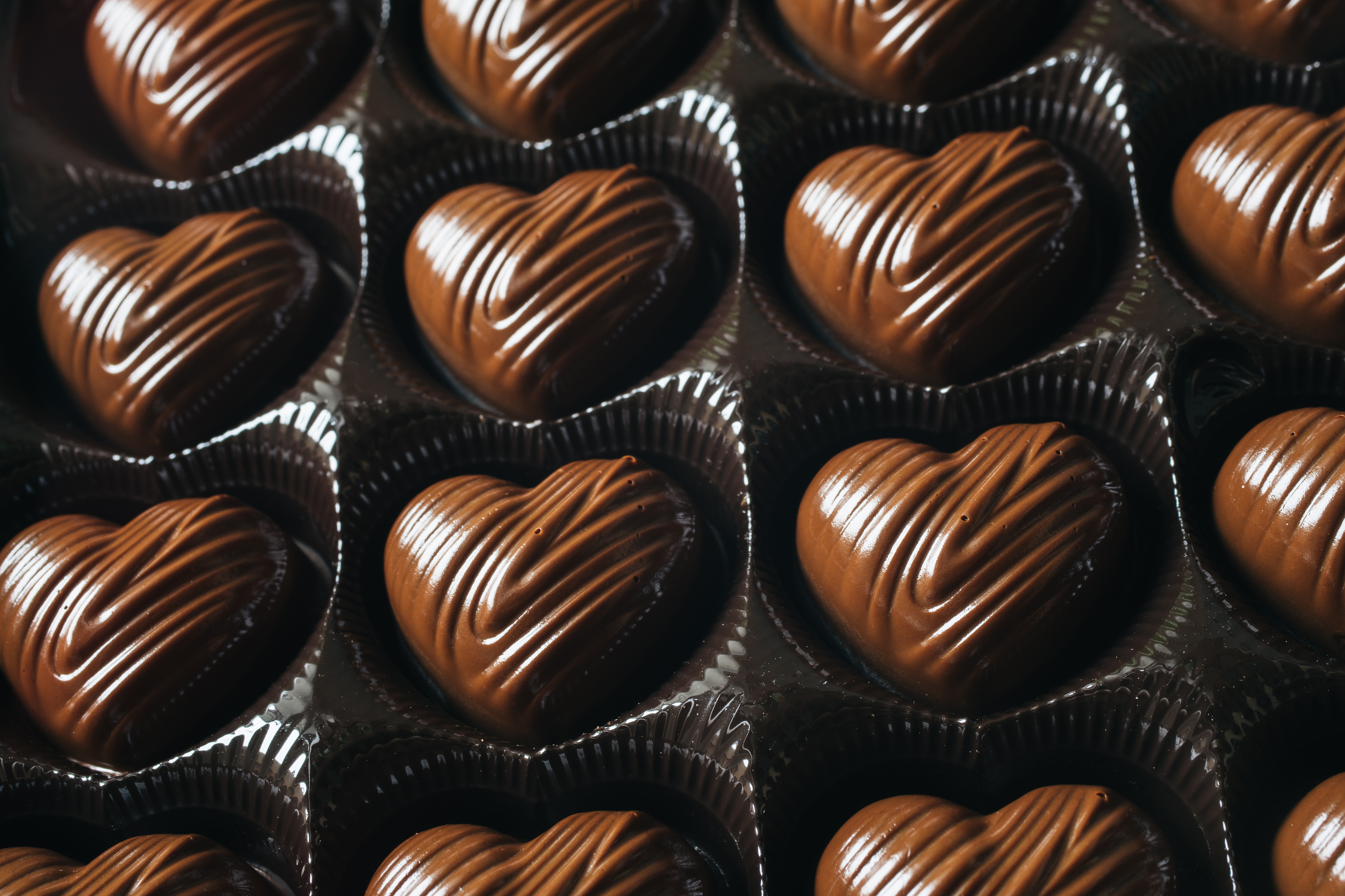 Download mobile wallpaper Food, Chocolate, Heart Shaped for free.