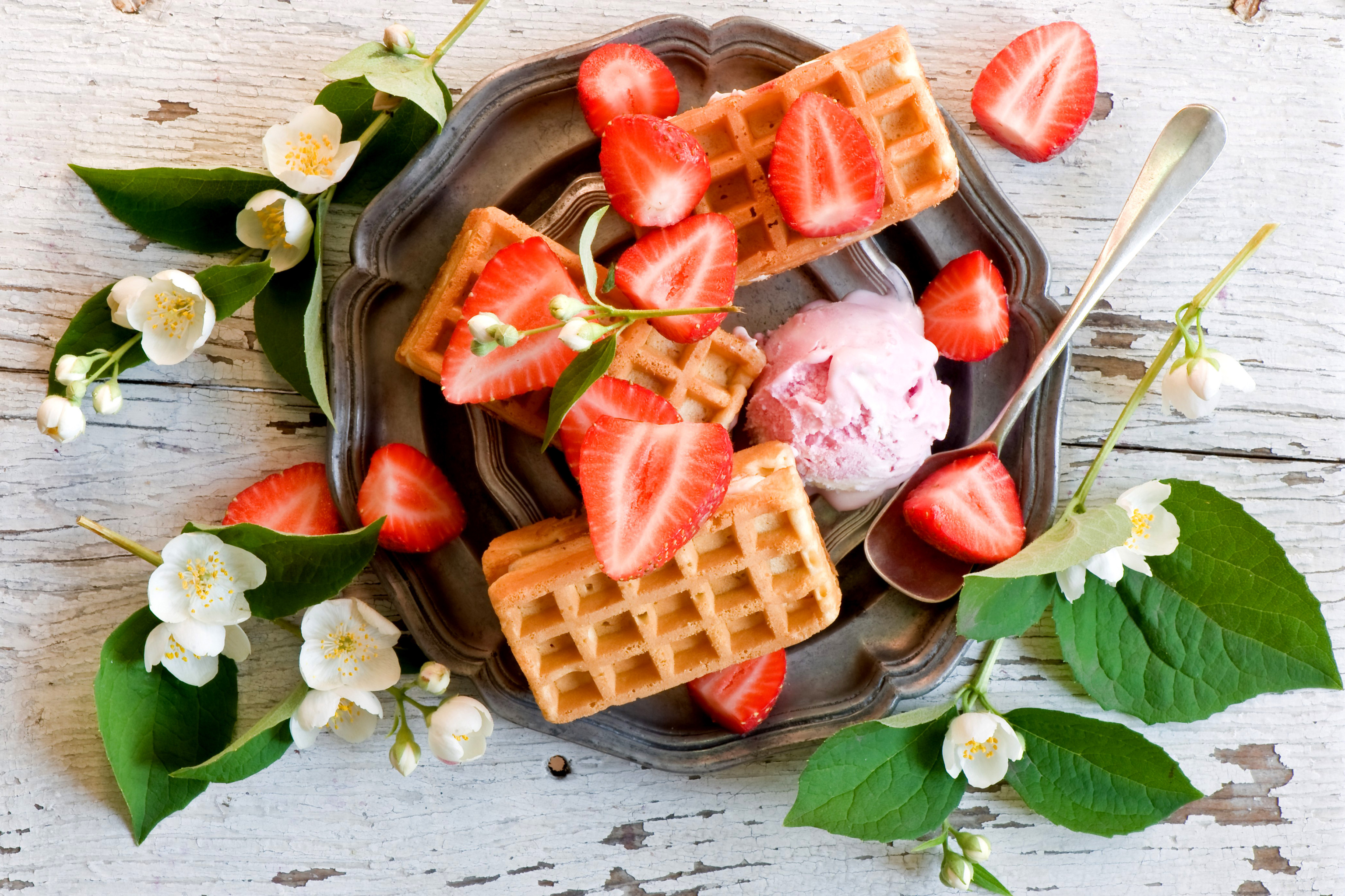 Free download wallpaper Food, Waffle on your PC desktop