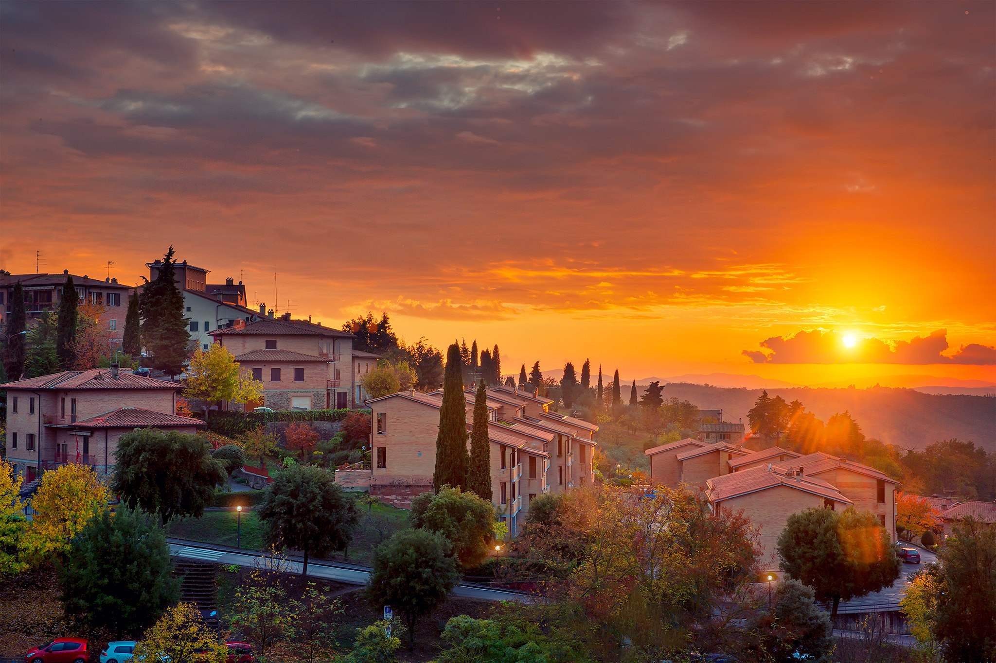 Baixe gratuitamente a imagem Pôr Do Sol, Itália, Casa, Fotografia, Toscana na área de trabalho do seu PC