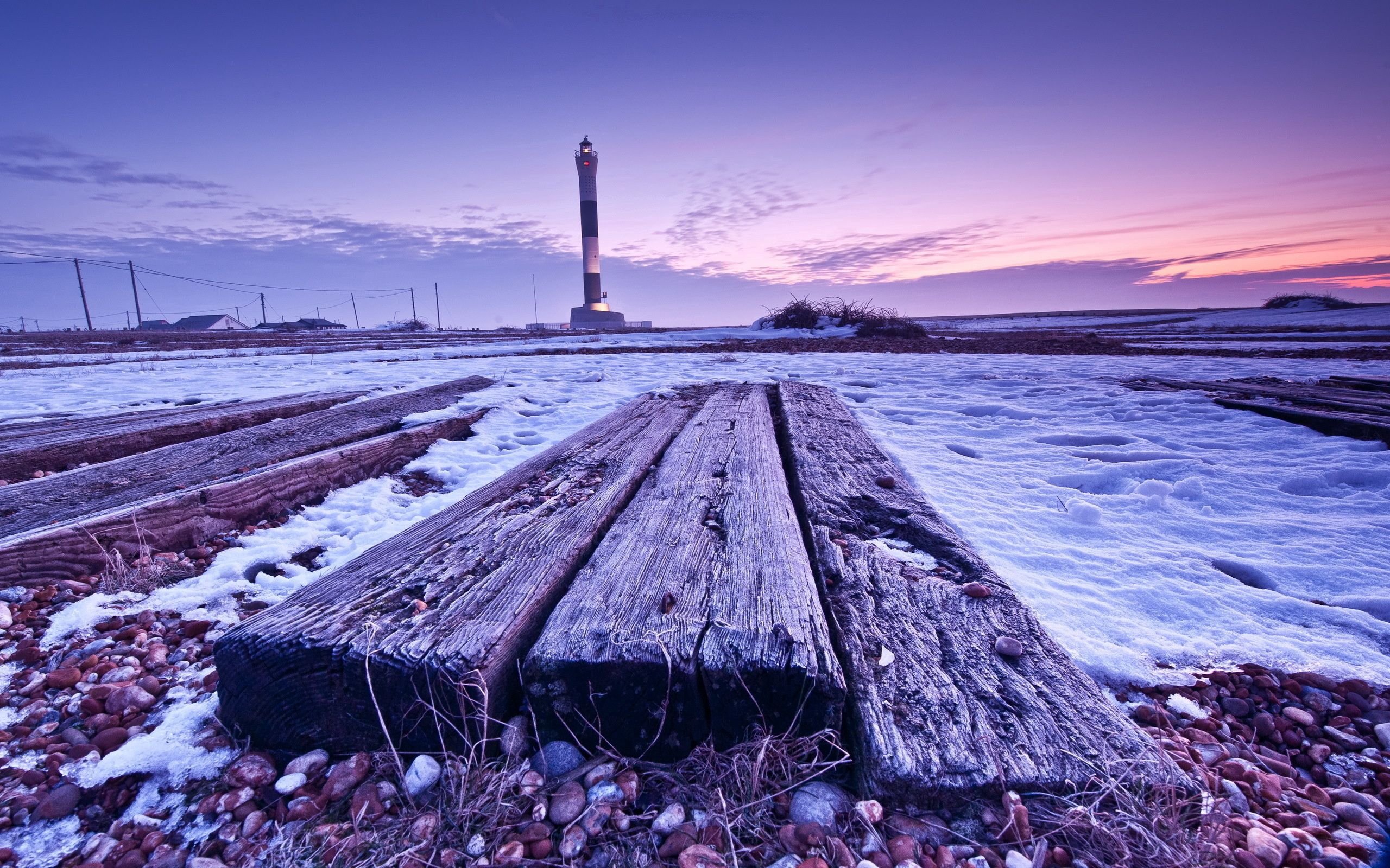 stones, nature, grass, snow, withered, it's a sly, lighthouse, planks, board