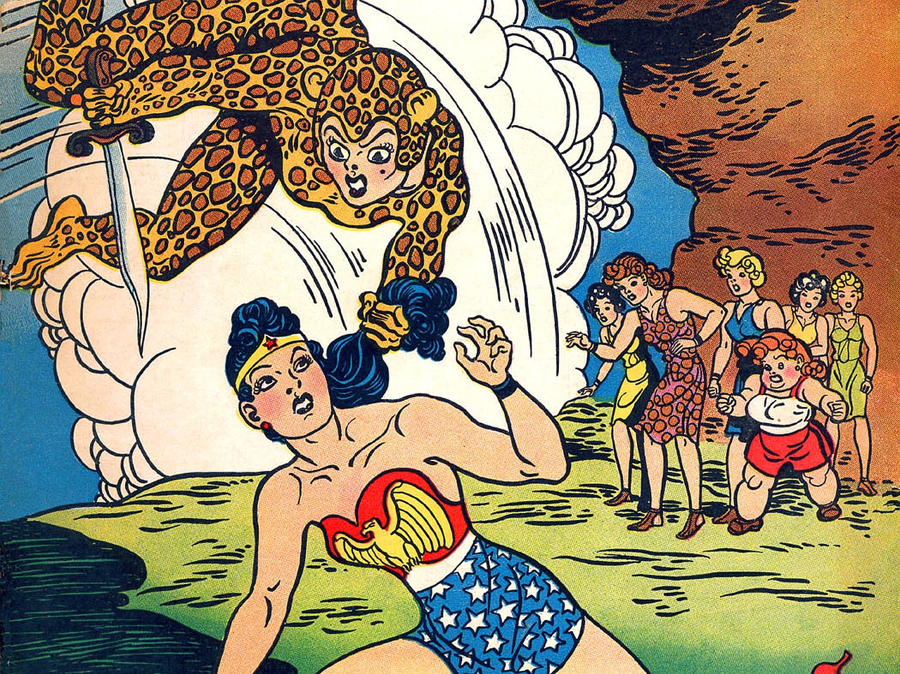 comics, wonder woman, cheetah (dc comics), dc comics