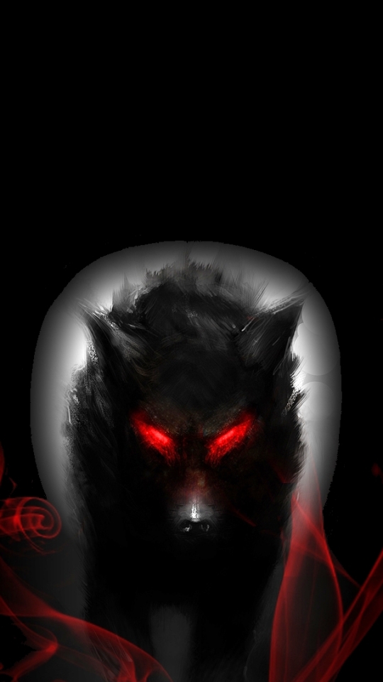 Descarga gratuita de fondo de pantalla para móvil de Oscuro, Lobo, Animales De Fantasía.