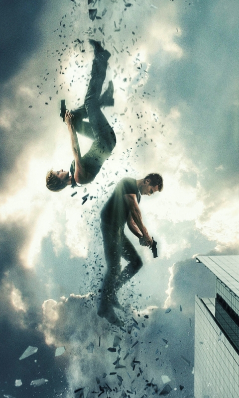 Download mobile wallpaper Skyscraper, Gun, Movie, Insurgent, Tris (The Divergent Series), Four (The Divergent Series), Insurgent (Movie) for free.