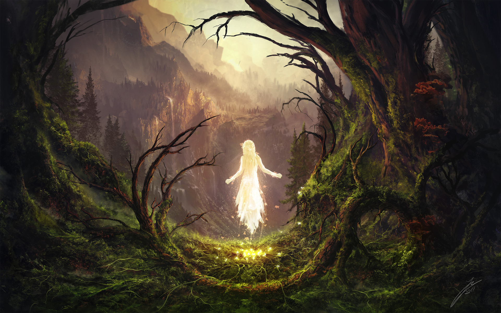 Download mobile wallpaper Fantasy, Forest, Fairy for free.