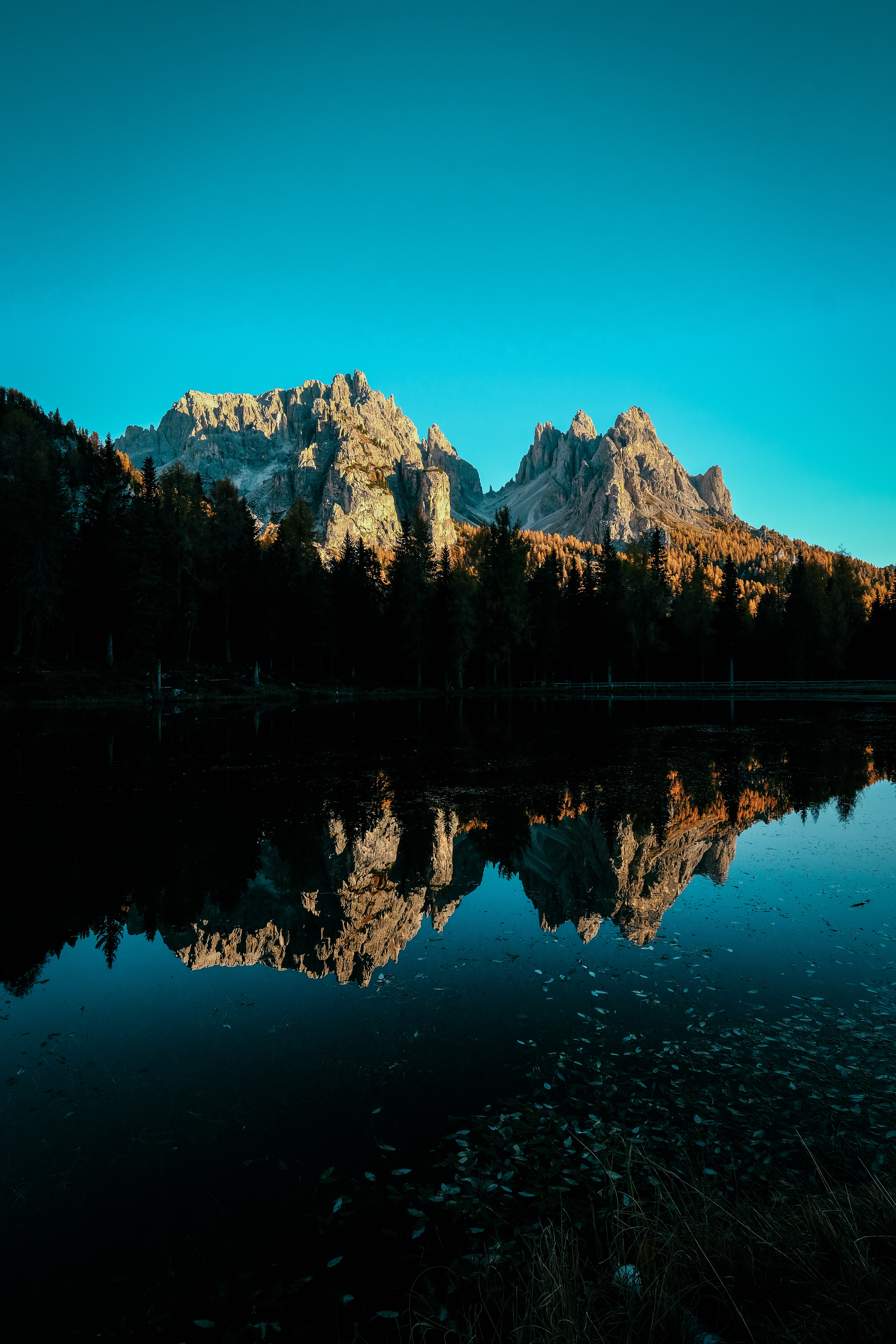 nature, sky, mountain, lake, reflection, shadows