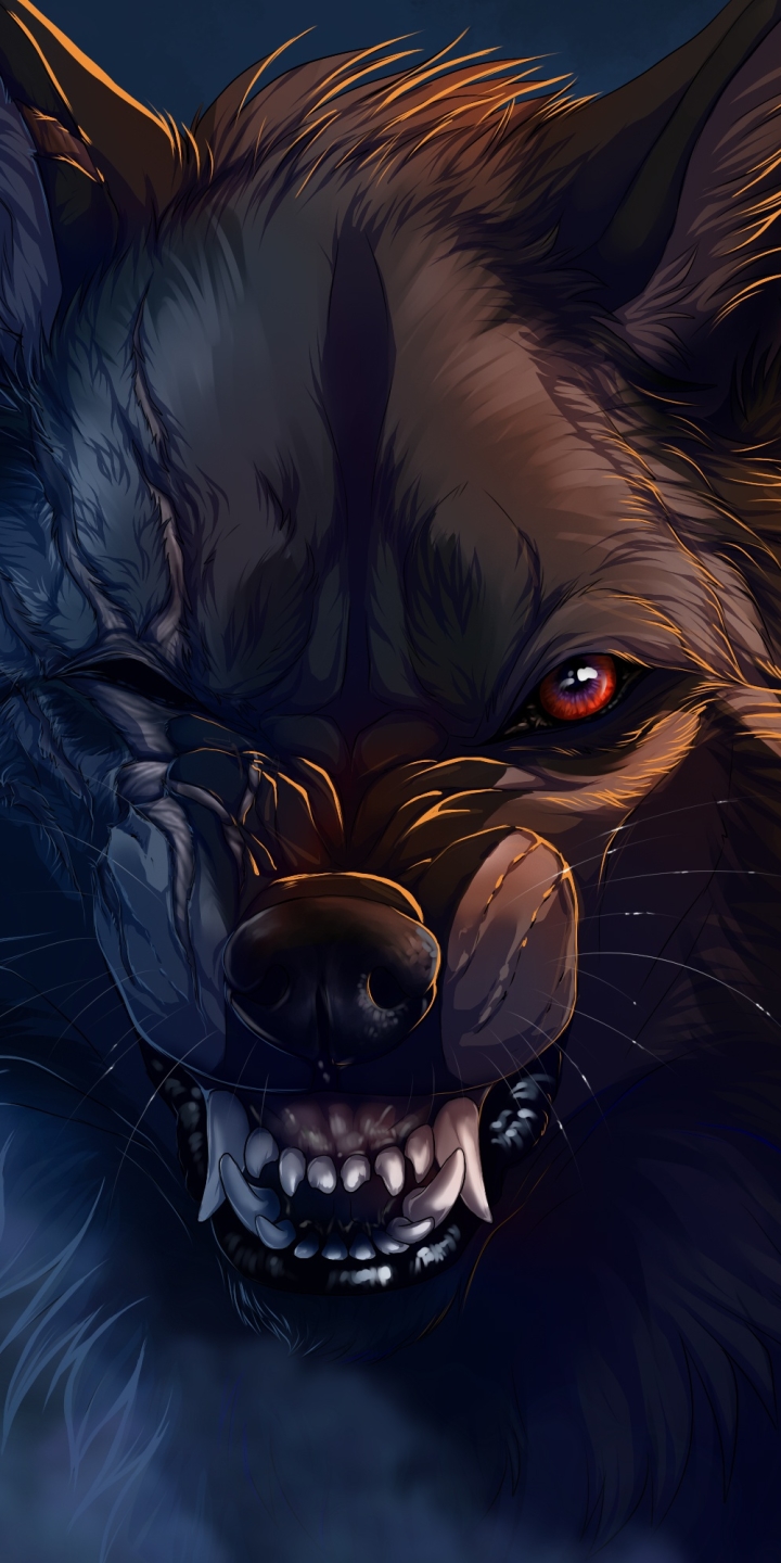 Download mobile wallpaper Night, Dark, Werewolf for free.