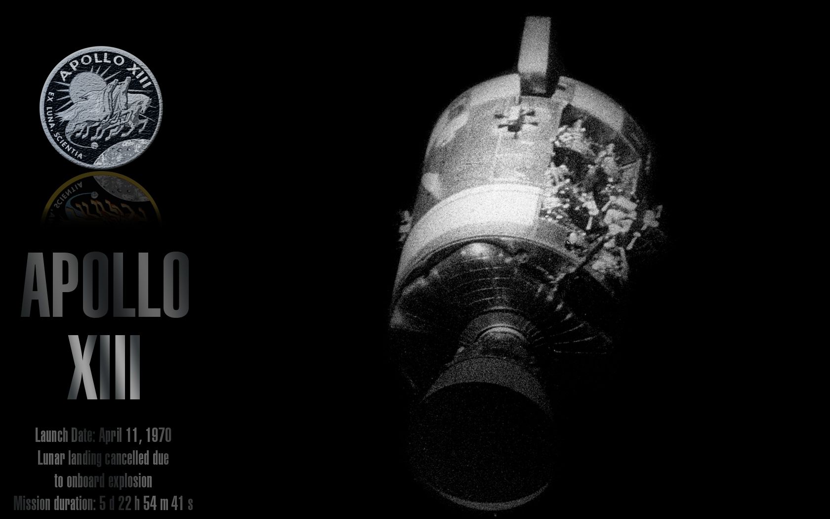 PCデスクトップに写真撮影, アポロ13号画像を無料でダウンロード