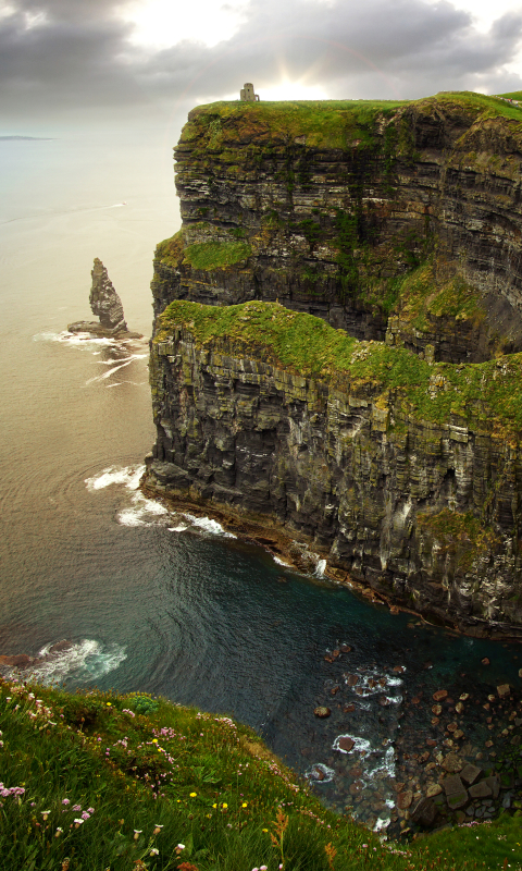 earth, coastline, cliffs of moher, ireland, sea, coast, ocean, cliff phone wallpaper