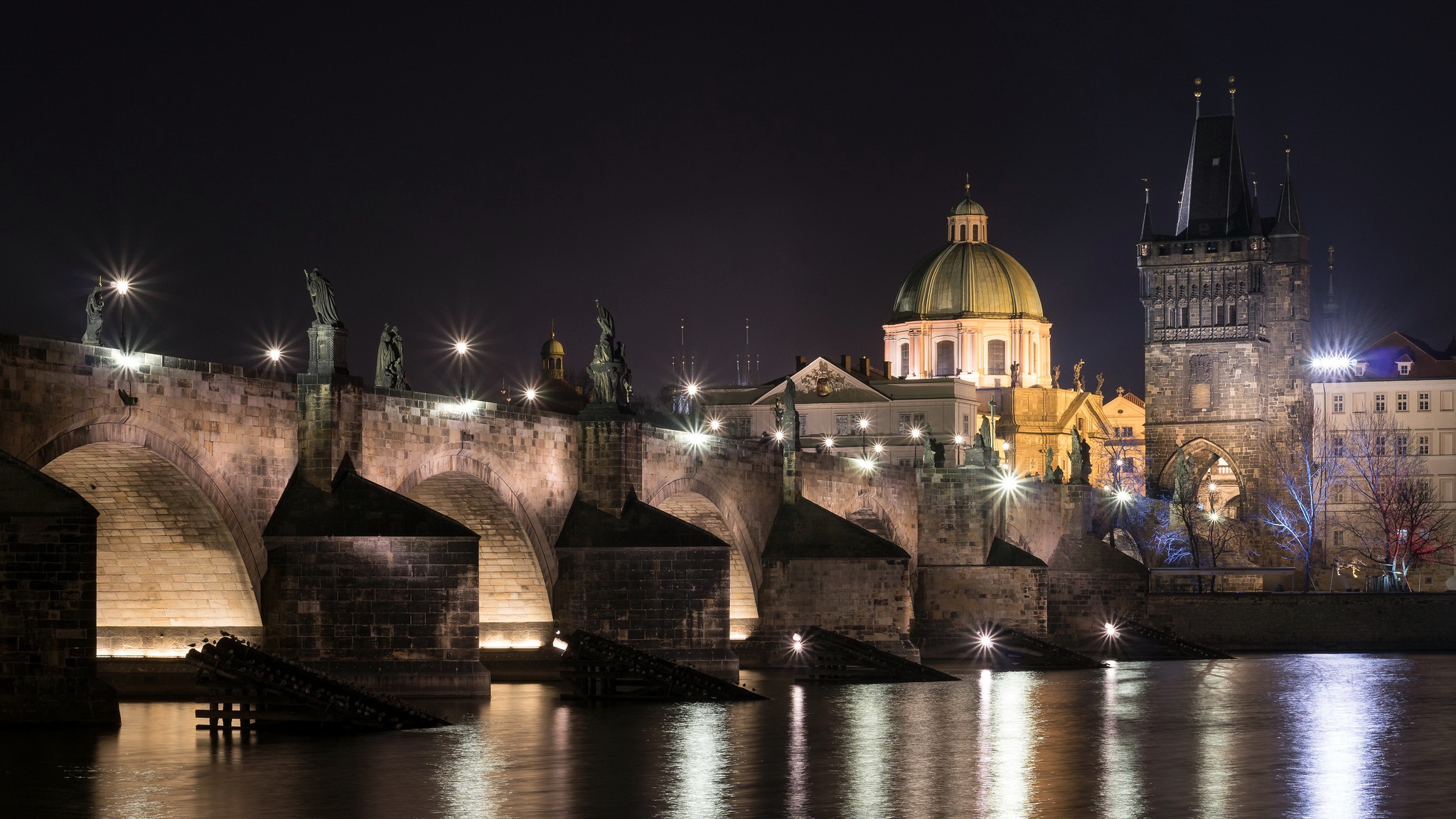 486360画像をダウンロードマンメイド, カレル橋, 橋, チェコ共和国, プラハ, 川, ヴルタヴァ, ブリッジ-壁紙とスクリーンセーバーを無料で