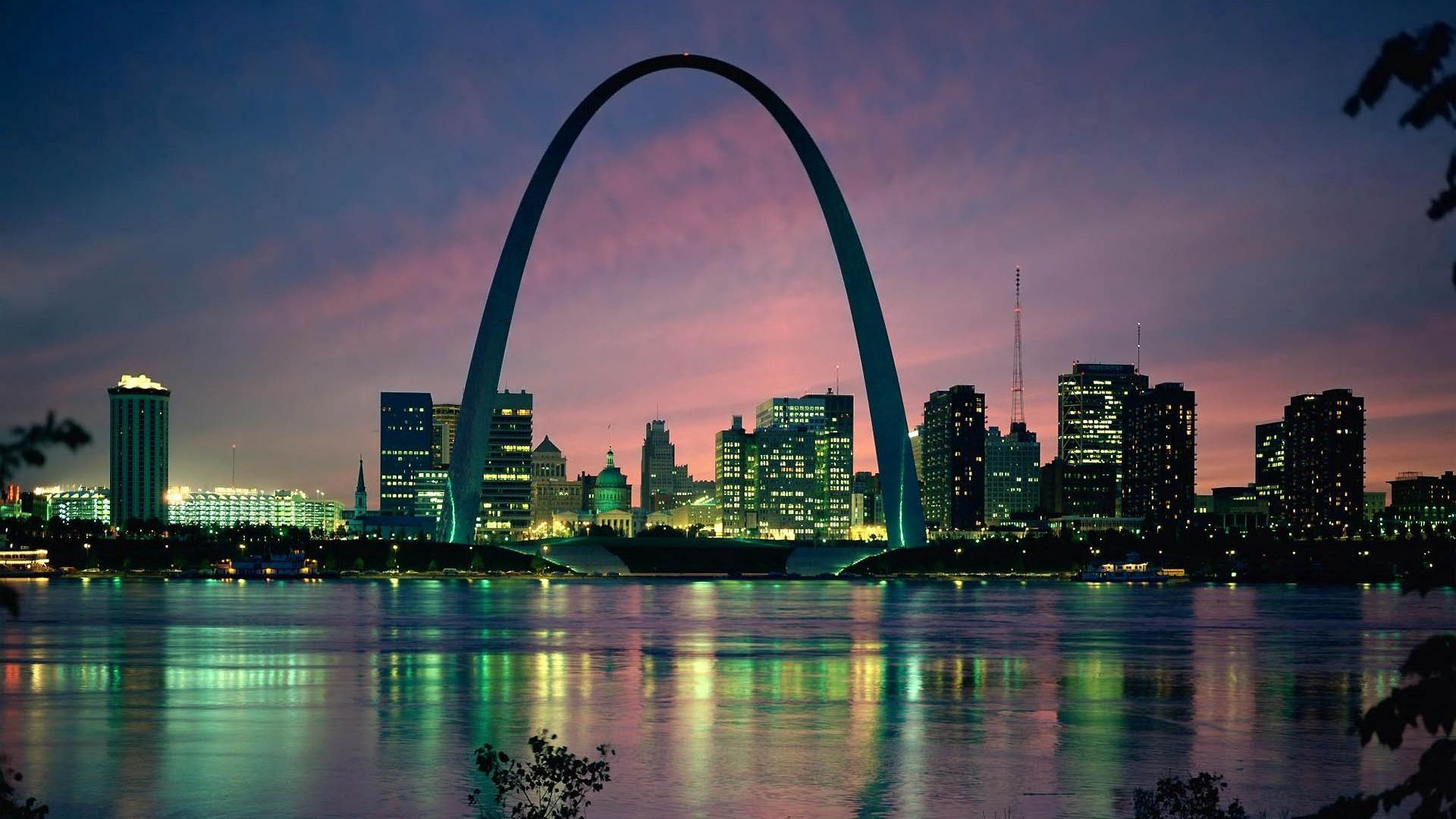 gate of the west, arch, cities, usa, building, bridge, evening, united states, st louis HD wallpaper
