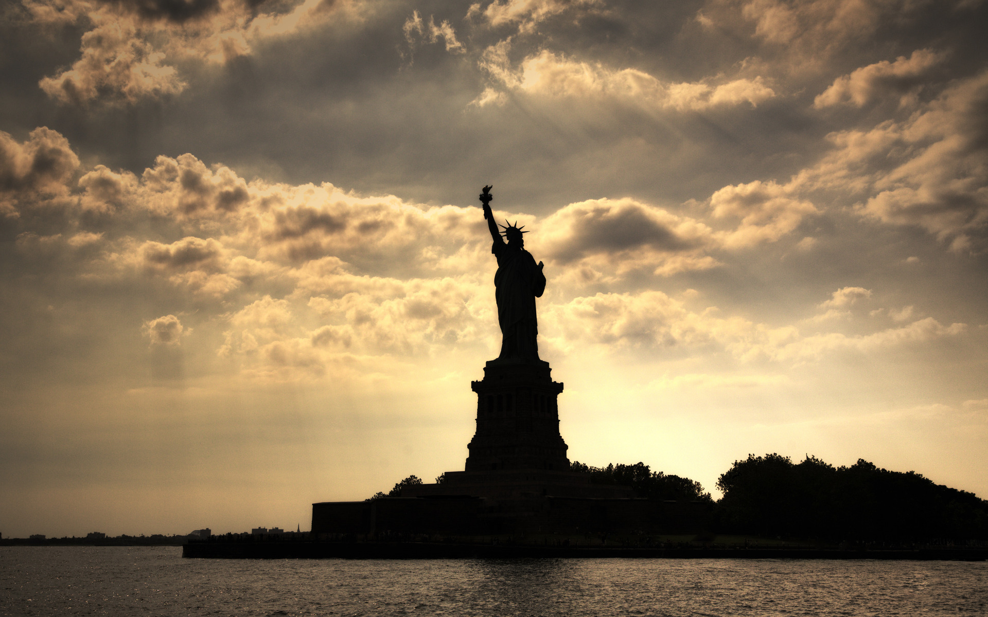 Download mobile wallpaper Landscape, Statue Of Liberty for free.