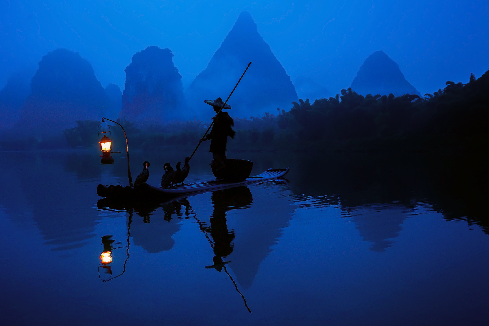 asia, landscape, people, rivers, pictures, boats, blue