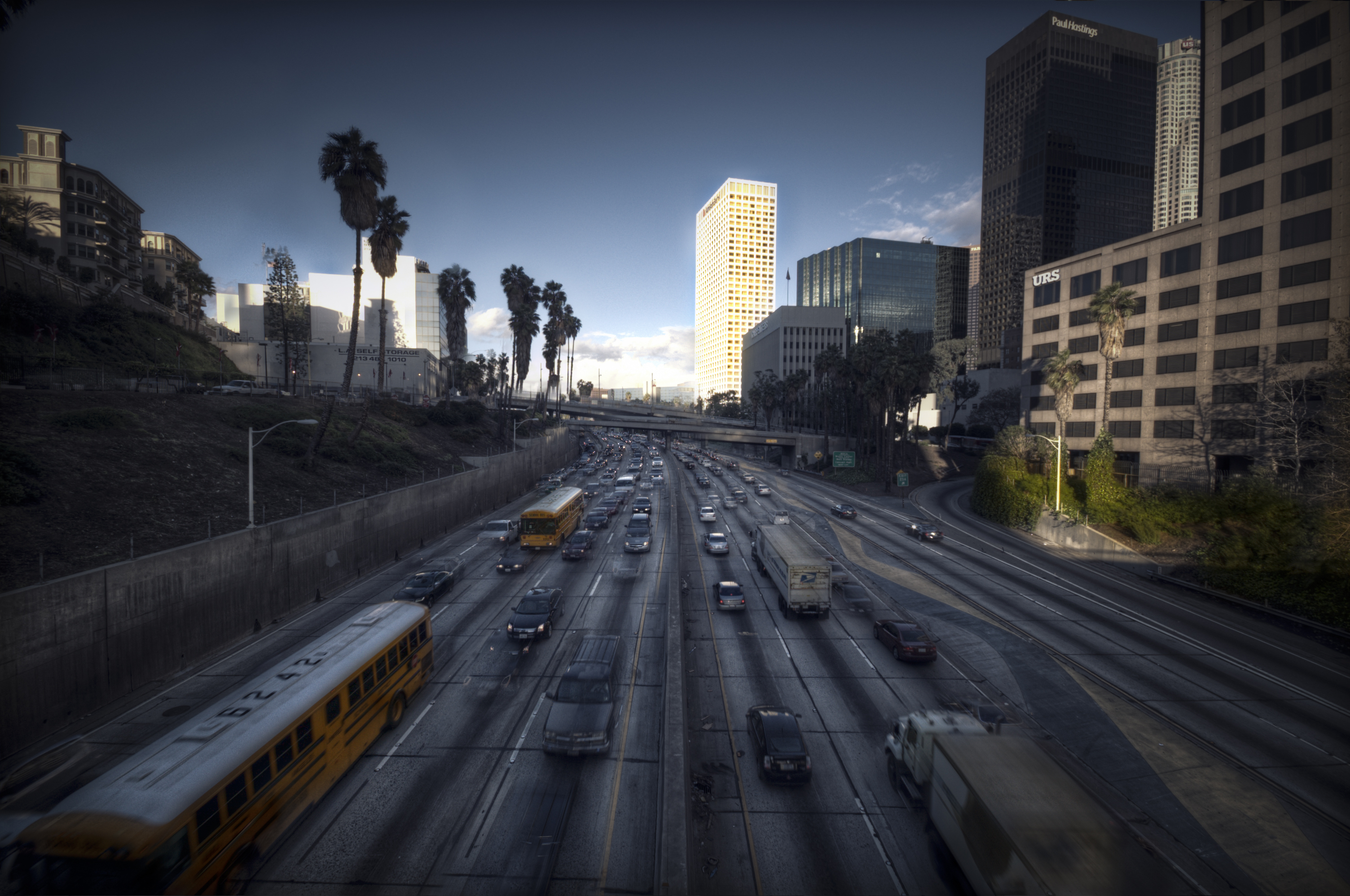 Download mobile wallpaper Los Angeles, Cities, Man Made, Road for free.