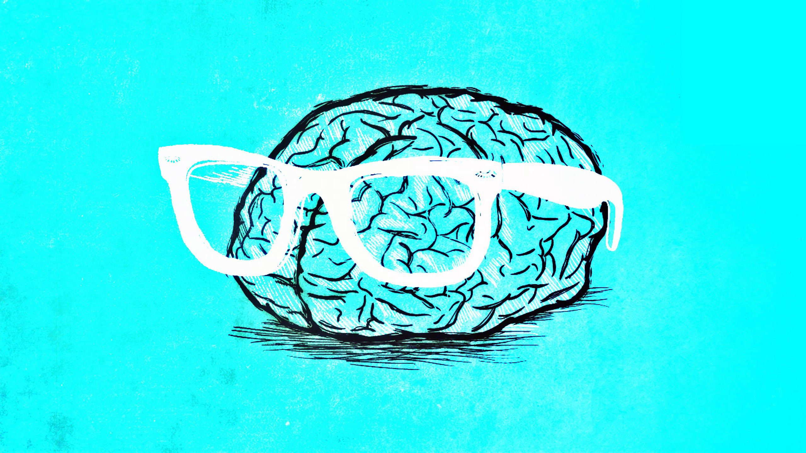 146272 скачать картинку мозг, арт, вектор, очки, извилины - обои и заставки бесплатно