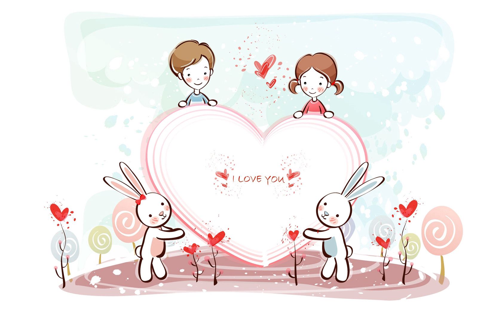 drawing, heart, love, background, light, picture, light coloured HD wallpaper