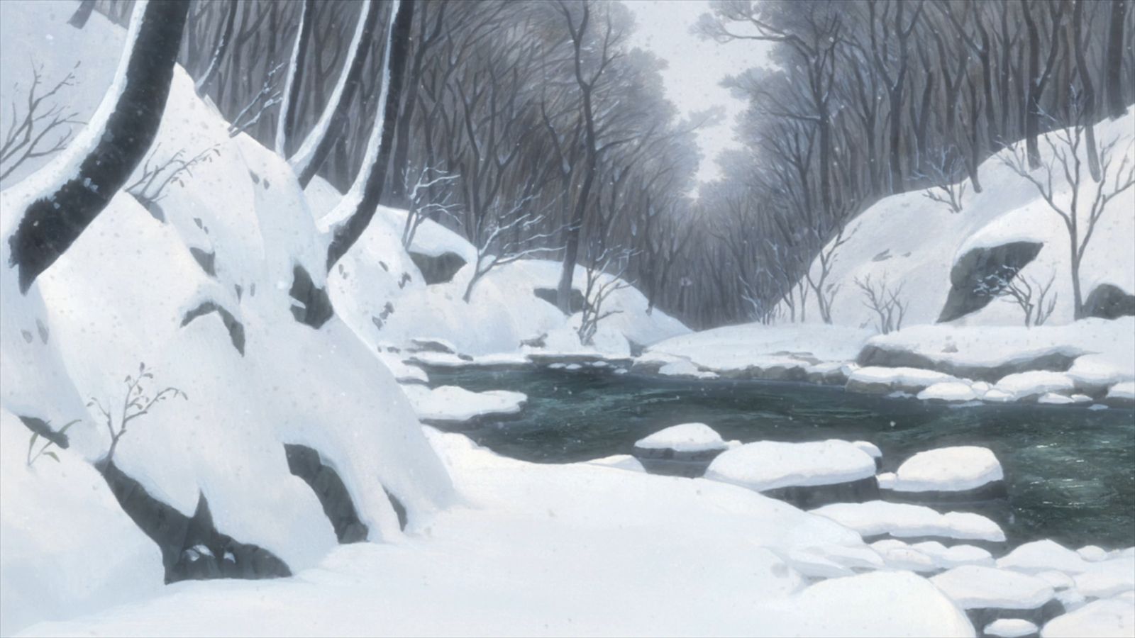 Download mobile wallpaper Anime, Landscape, River, Wolf Children for free.
