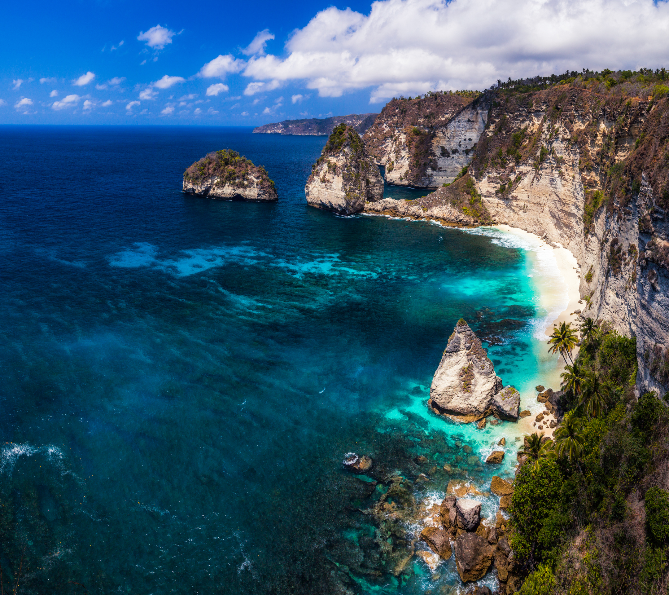 Free download wallpaper Nature, Horizon, Ocean, Earth, Cliff, Indonesia, Coastline on your PC desktop