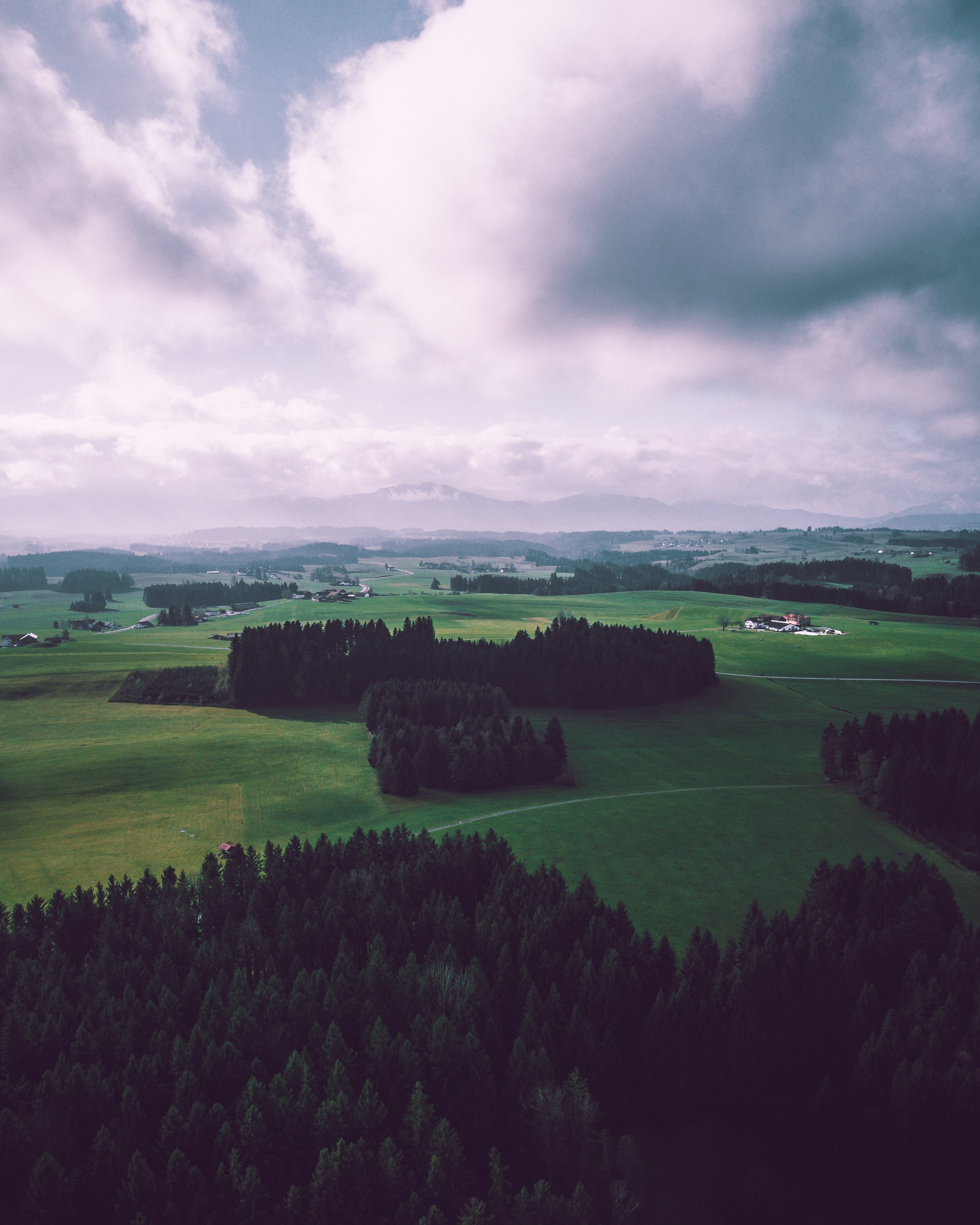 Free download wallpaper Sky, Field, View From Above, Trees, Nature on your PC desktop