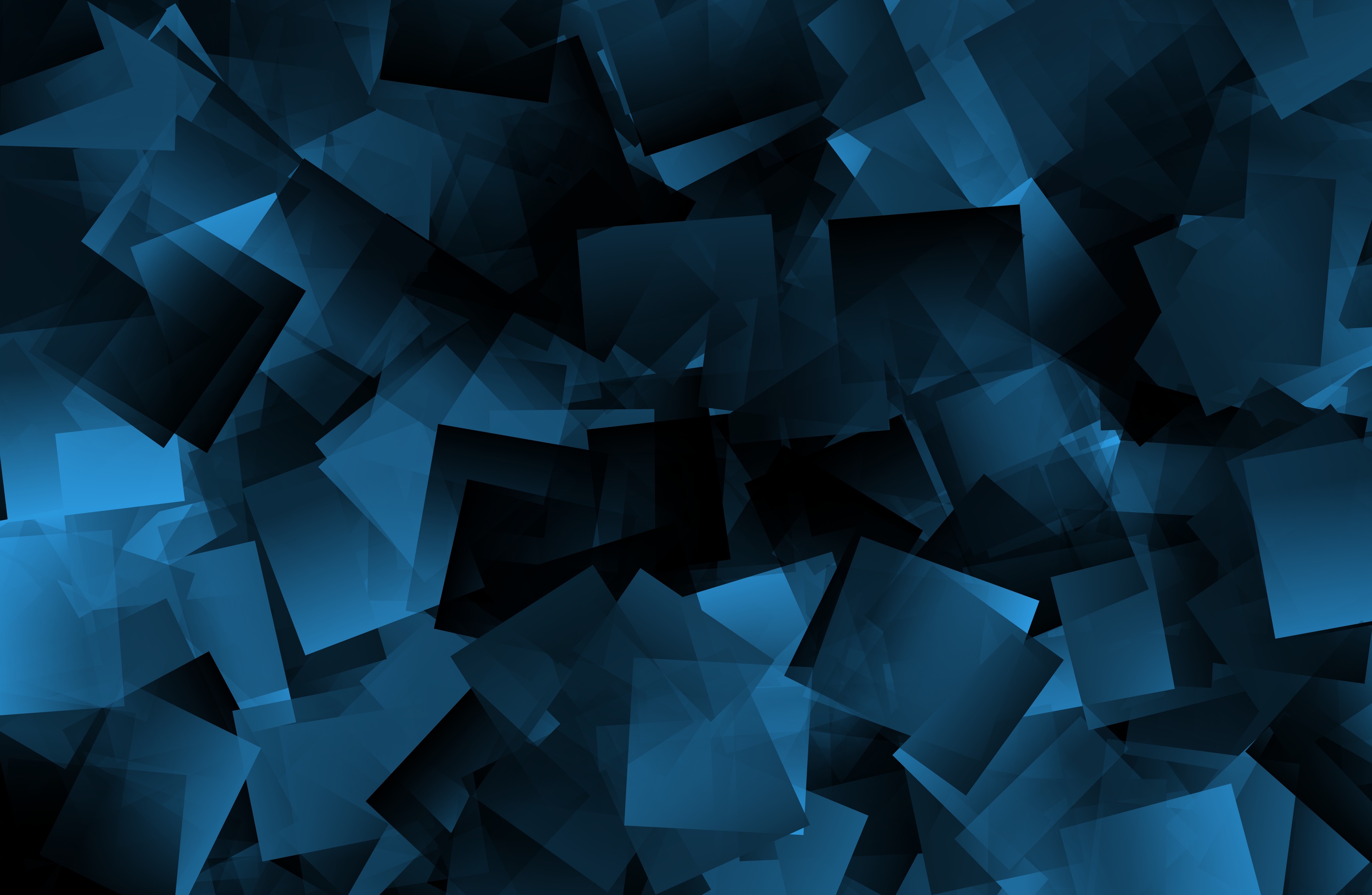 Скачать обои бесплатно Синий, Чёрный, Куб, Абстрактные картинка на рабочий стол ПК