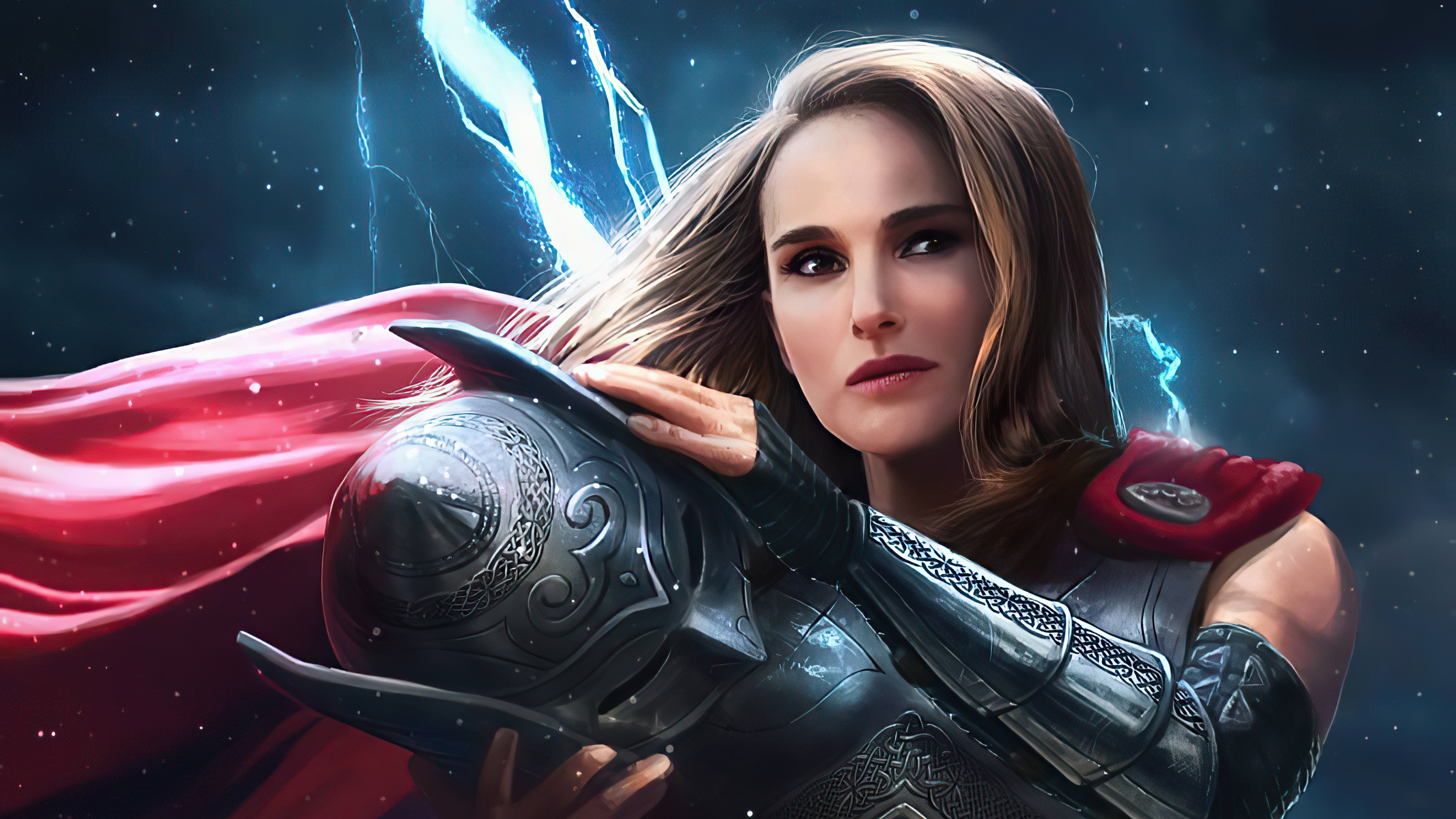 Download mobile wallpaper Natalie Portman, Movie, Jane Foster, Thor: Love And Thunder for free.