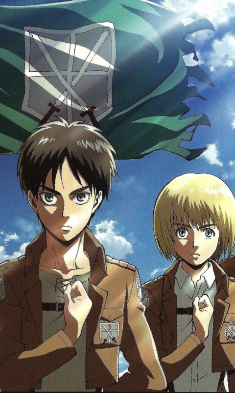 Download mobile wallpaper Anime, Armin Arlert, Eren Yeager, Attack On Titan for free.