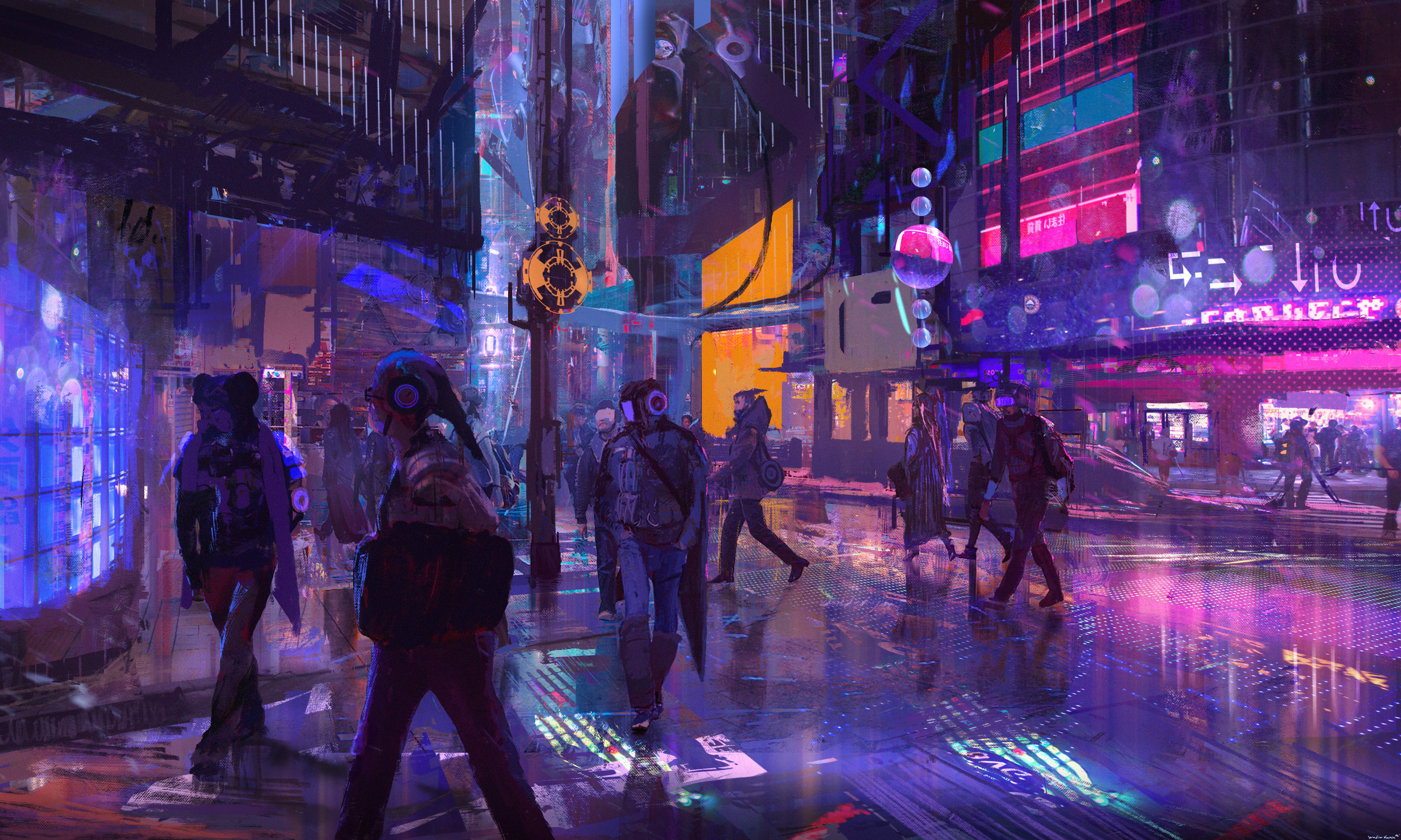 Download mobile wallpaper People, City, Sci Fi, Futuristic for free.