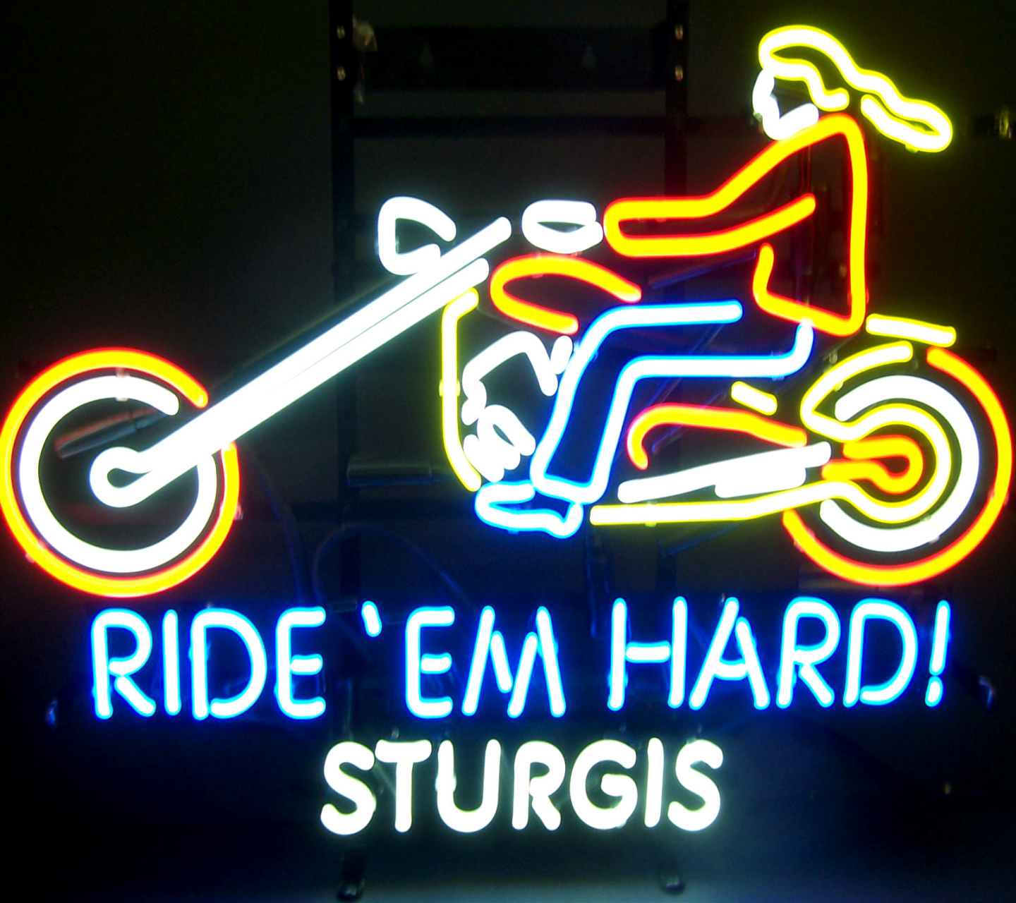 Download mobile wallpaper Light, Neon, Motorcycle, Sign, Photography, Tony Tony Chopper, Sturgis, Neon Sign for free.