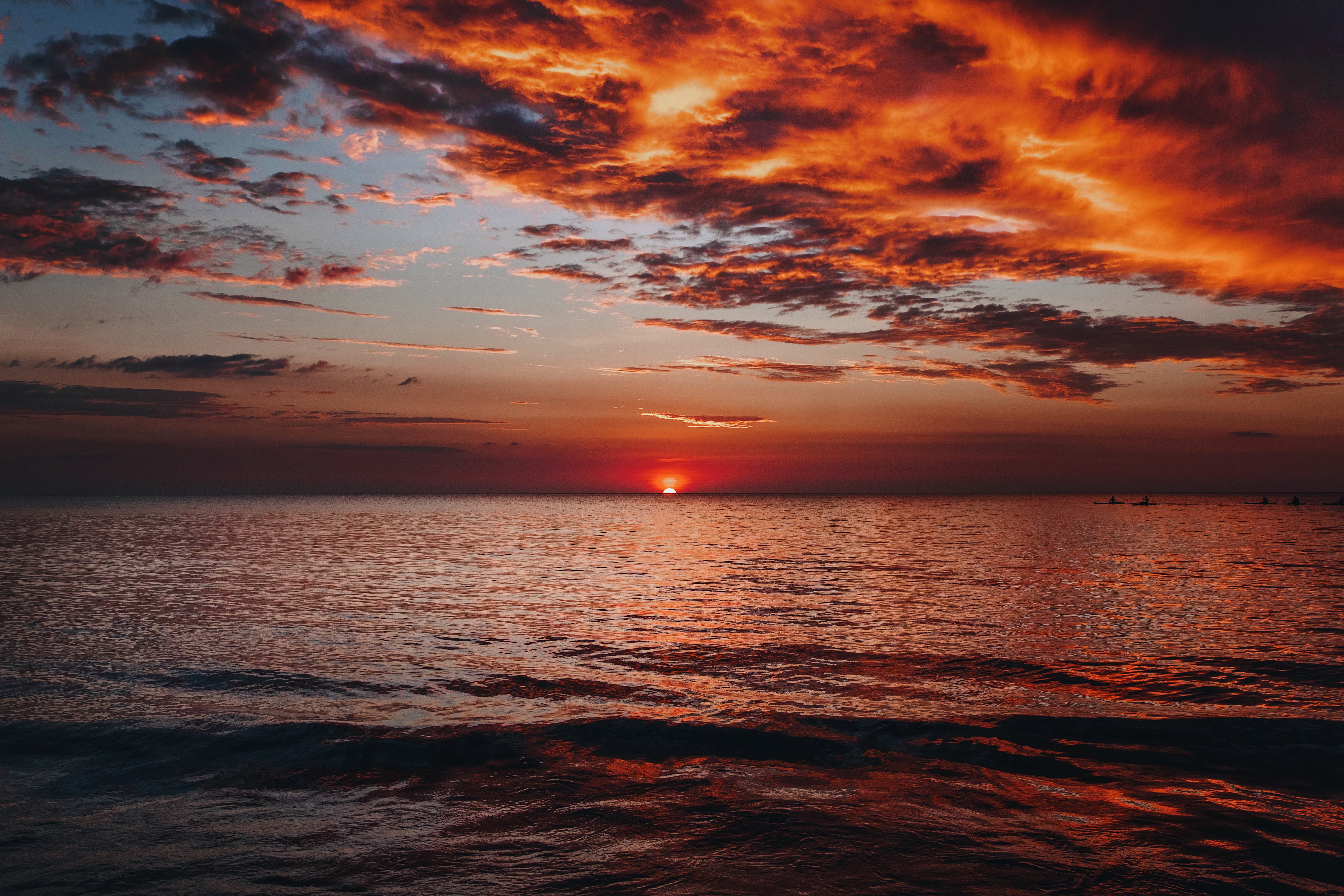155831 descargar fondo de pantalla paisaje, oscuridad, mar, naturaleza, puesta del sol, crepúsculo, horizonte: protectores de pantalla e imágenes gratis