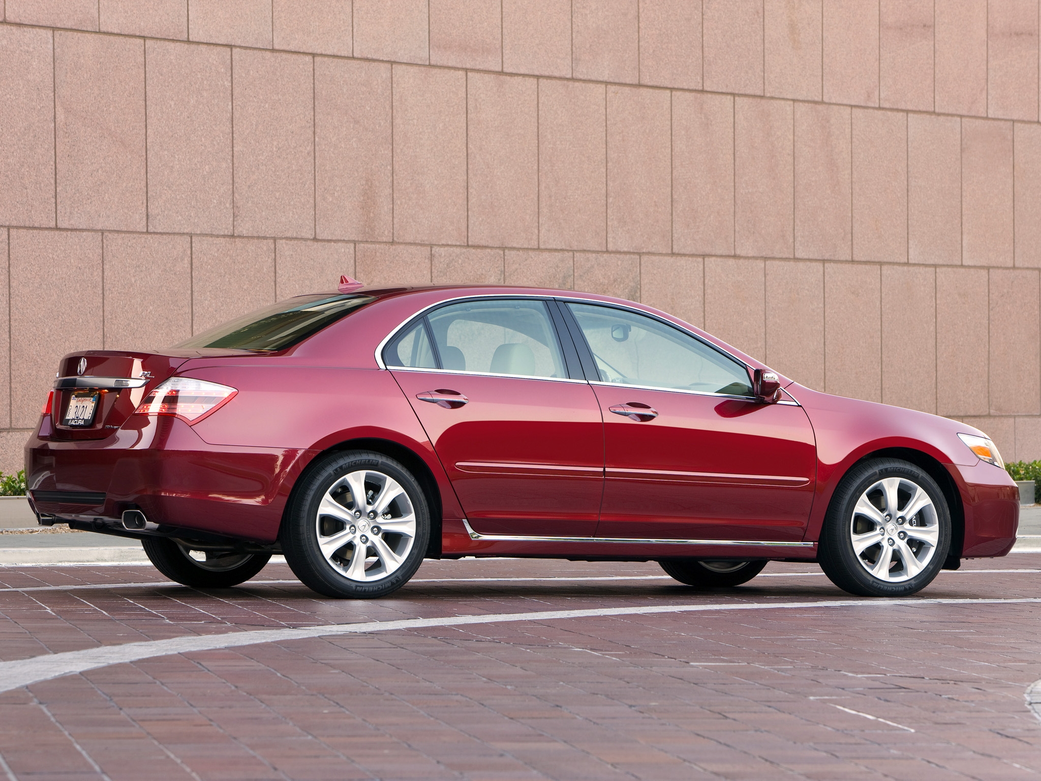 cars, auto, acura, red, side view, style, akura, 2008, sedan, rl 2160p