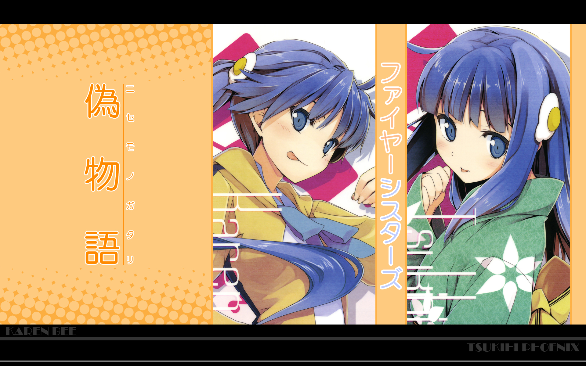 229877 Hintergrundbild herunterladen animes, monogatari (serie), karen araragi, tsukihi araragi - Bildschirmschoner und Bilder kostenlos