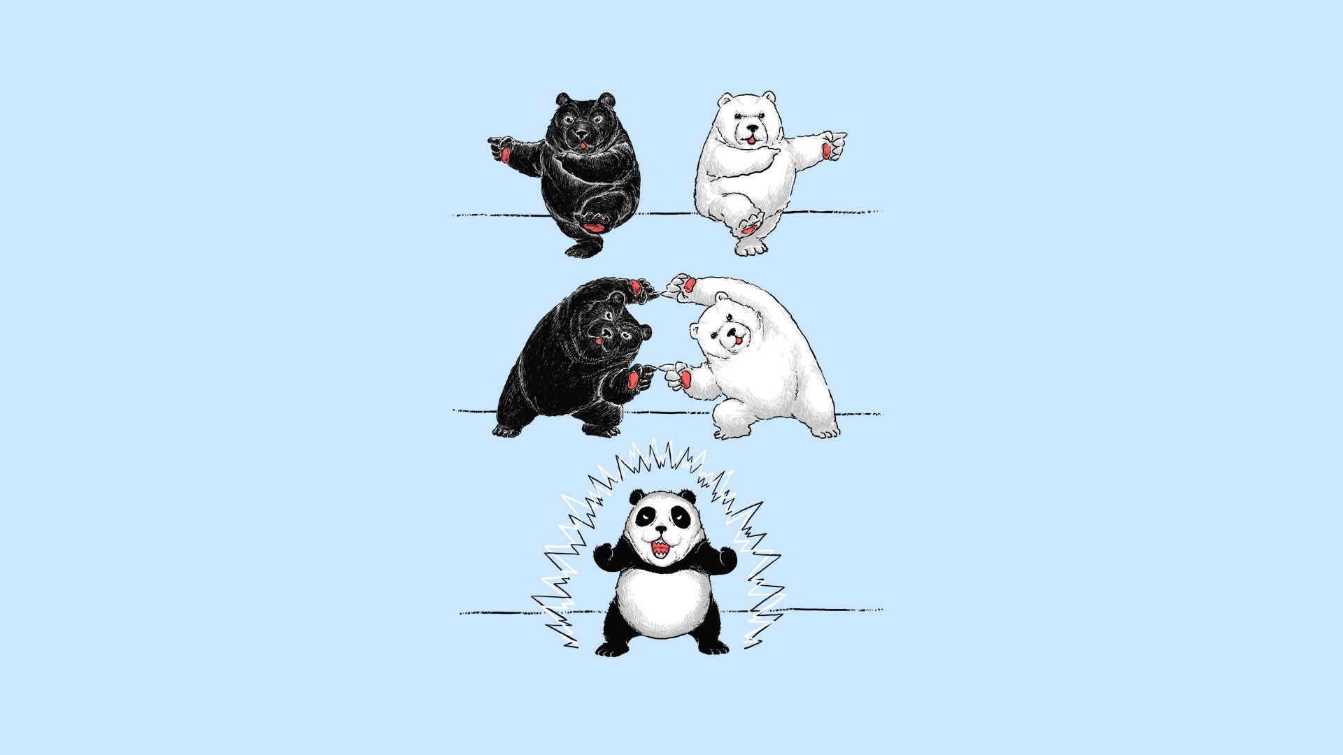 Téléchargez des papiers peints mobile Humour, Animaux, Ours, Panda gratuitement.
