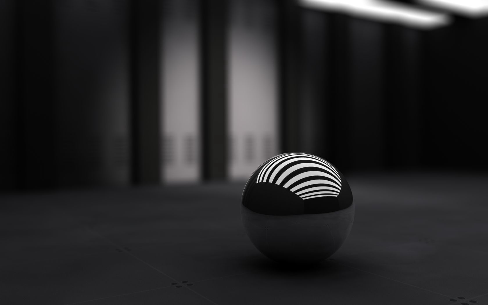 154529壁紙のダウンロード球, 3d, 黒い, ストライプ, 白い, 縞, 玉-スクリーンセーバーと写真を無料で