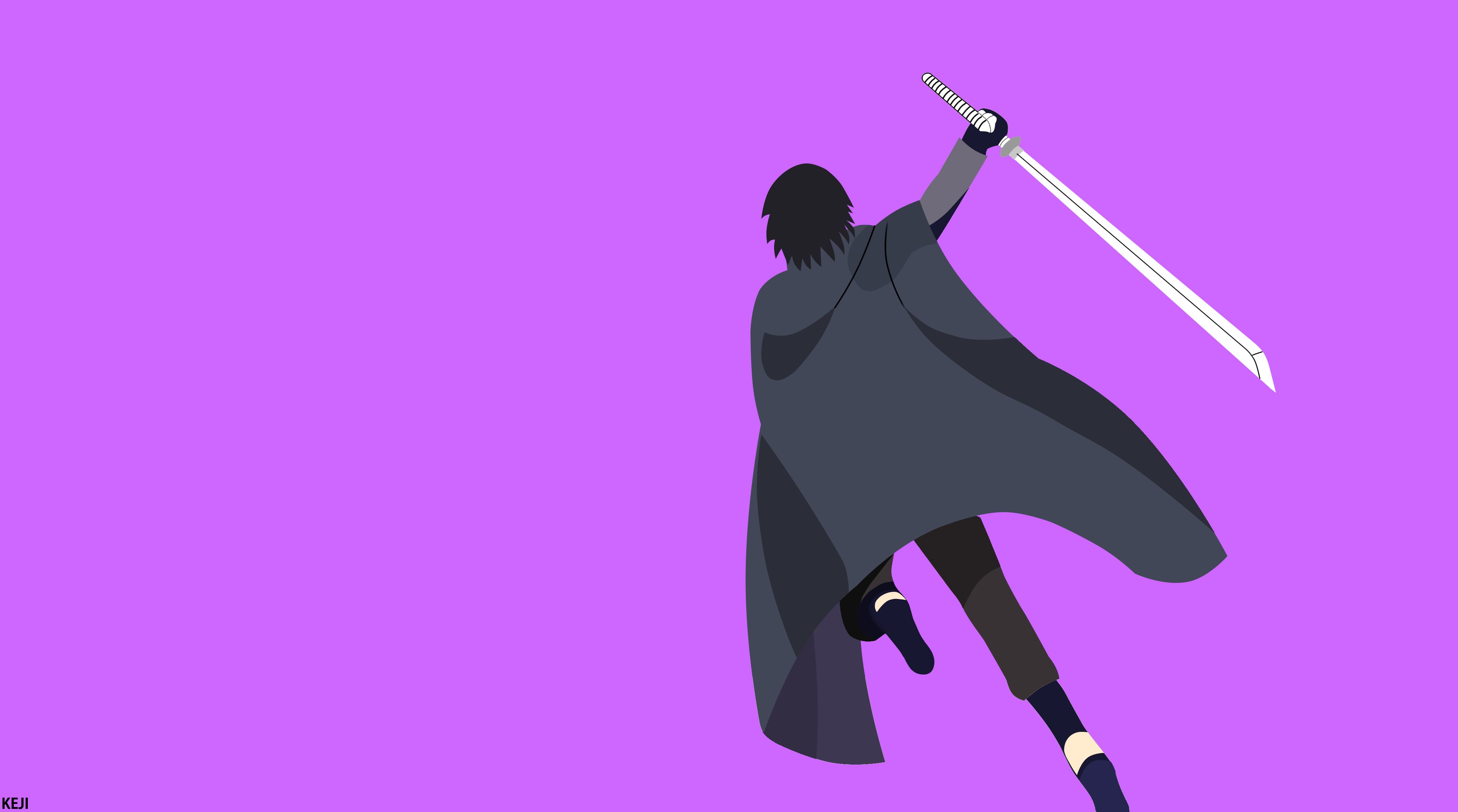 Handy-Wallpaper Naruto, Minimalistisch, Animes, Sasuke Uchiha kostenlos herunterladen.