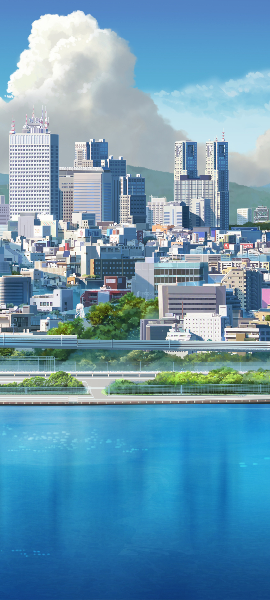 Download mobile wallpaper Anime, City, Building for free.