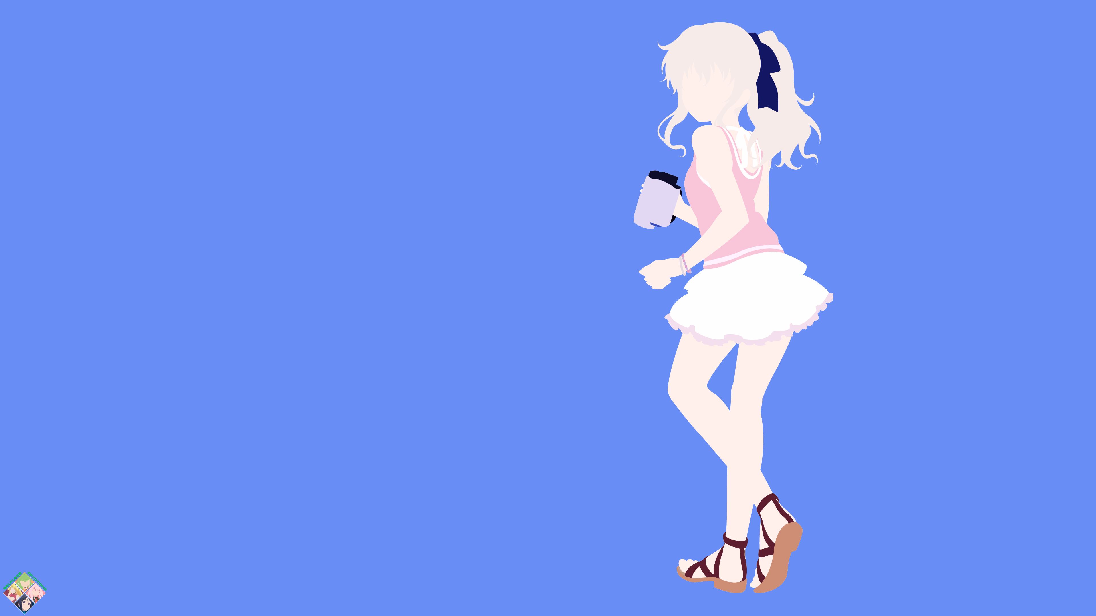 anime, charlotte, camera, charlotte (anime), minimalist, nao tomori, skirt, white hair