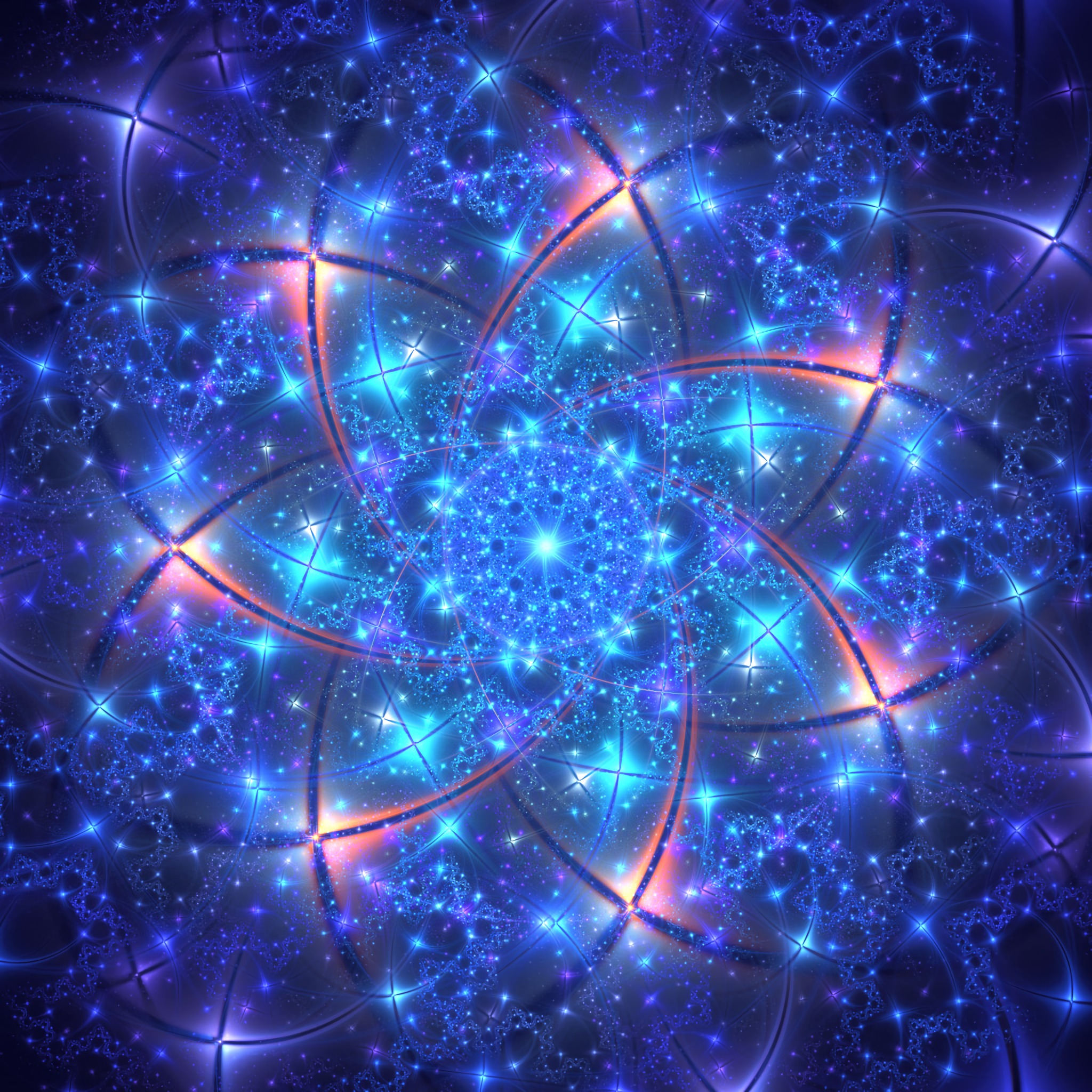 Free download wallpaper Bright, Glow, Star, Abstract, Fractal on your PC desktop