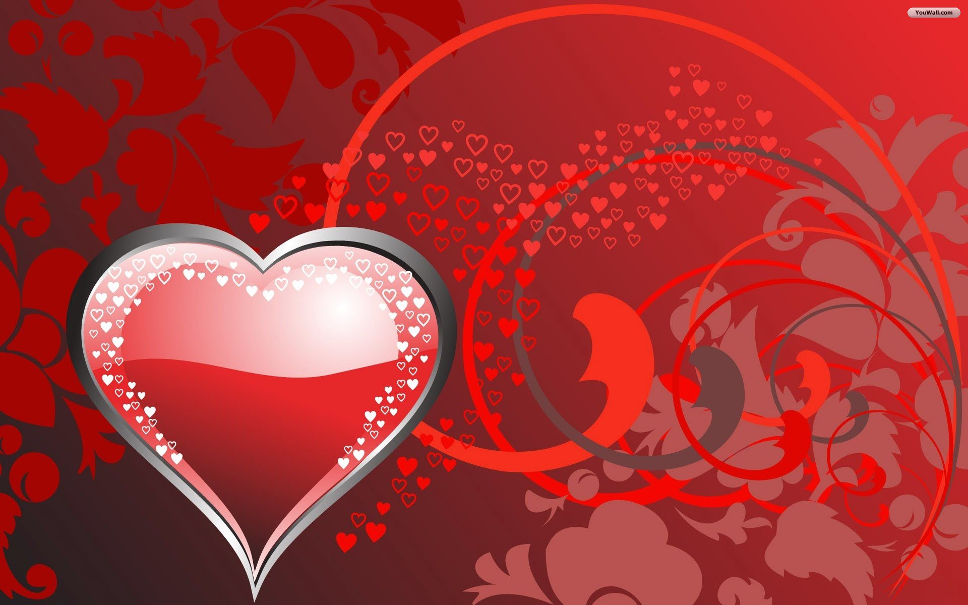Скачать картинку Вектор, Красный, Серый, Сердце, День Святого Валентина, Праздничные в телефон бесплатно.