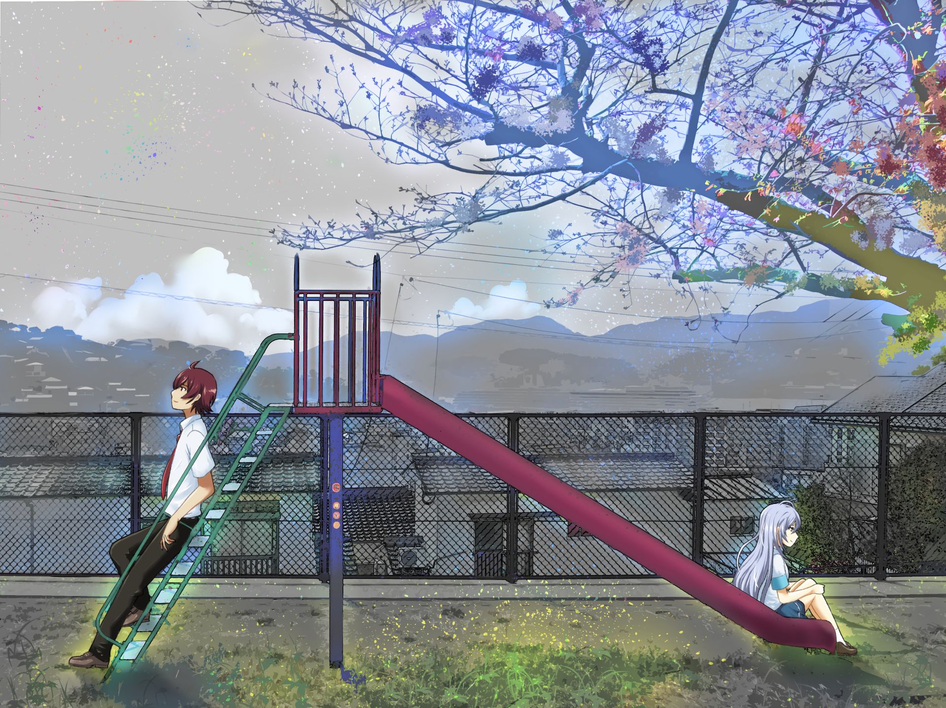 938257 baixar papel de parede anime, iroduku: o mundo em cores, hitomi tsukishiro, yuito aoi - protetores de tela e imagens gratuitamente