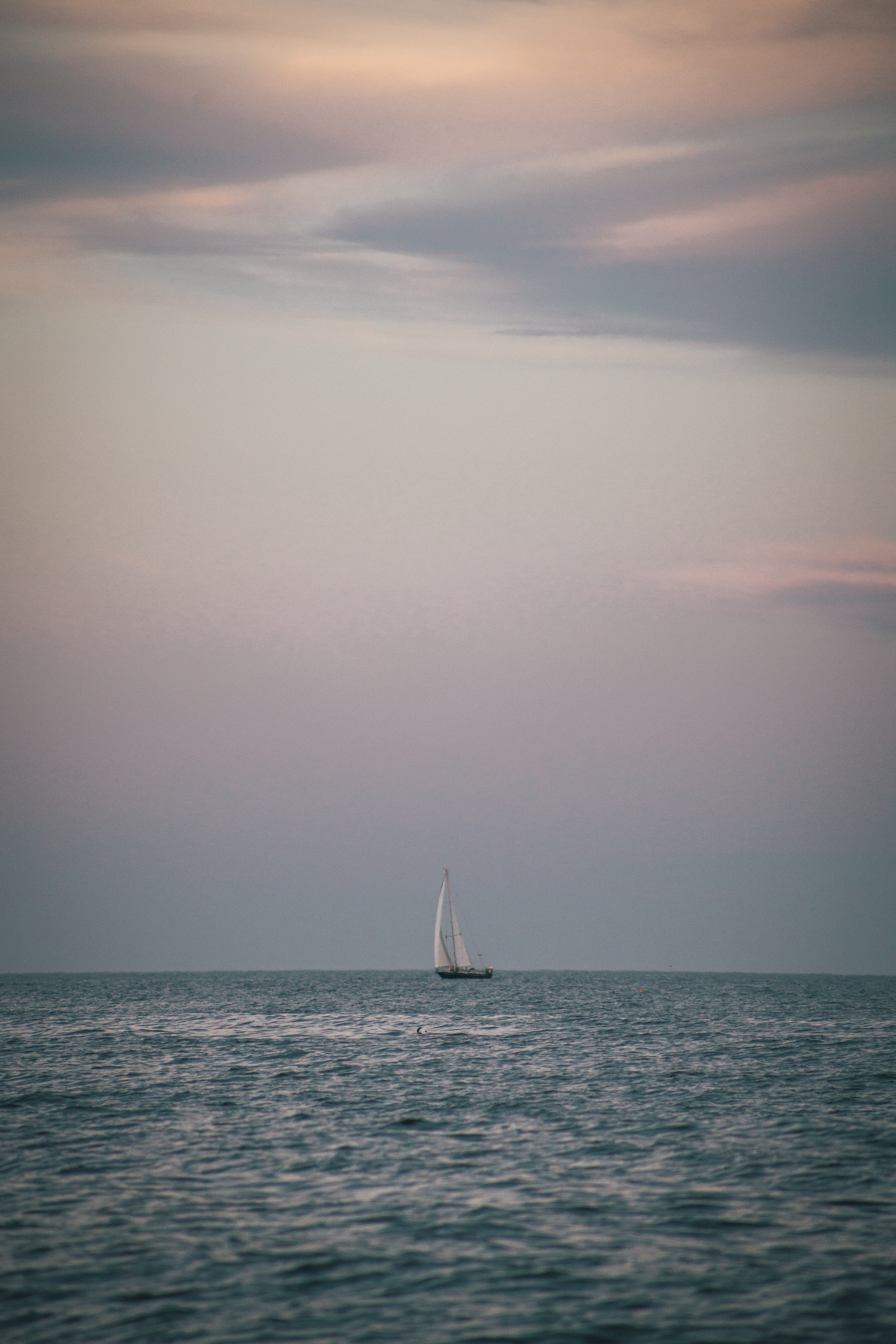water, sea, horizon, miscellanea, miscellaneous, boat, vessel