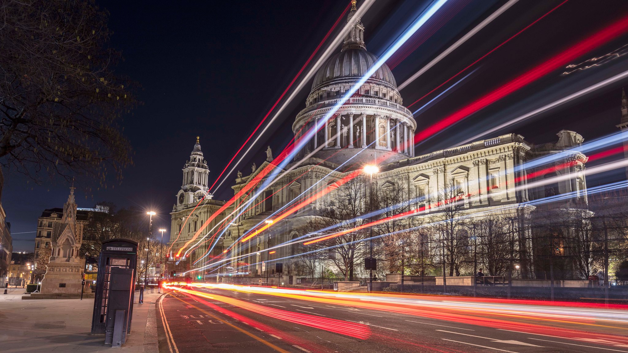 religious, st paul's cathedral, architecture, building, cathedral, england, light, london, night, street, time lapse, cathedrals
