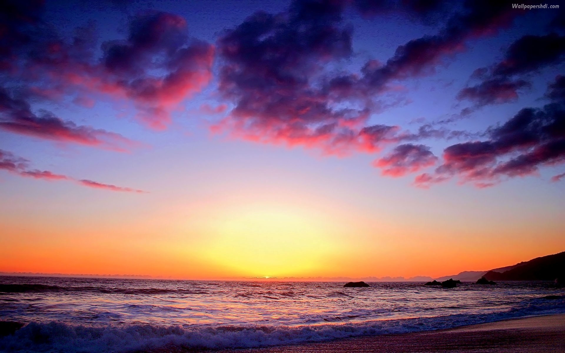 Laden Sie das Wasser, Ozean, Wolke, Welle, Himmel, Sonnenuntergang, Erde/natur-Bild kostenlos auf Ihren PC-Desktop herunter