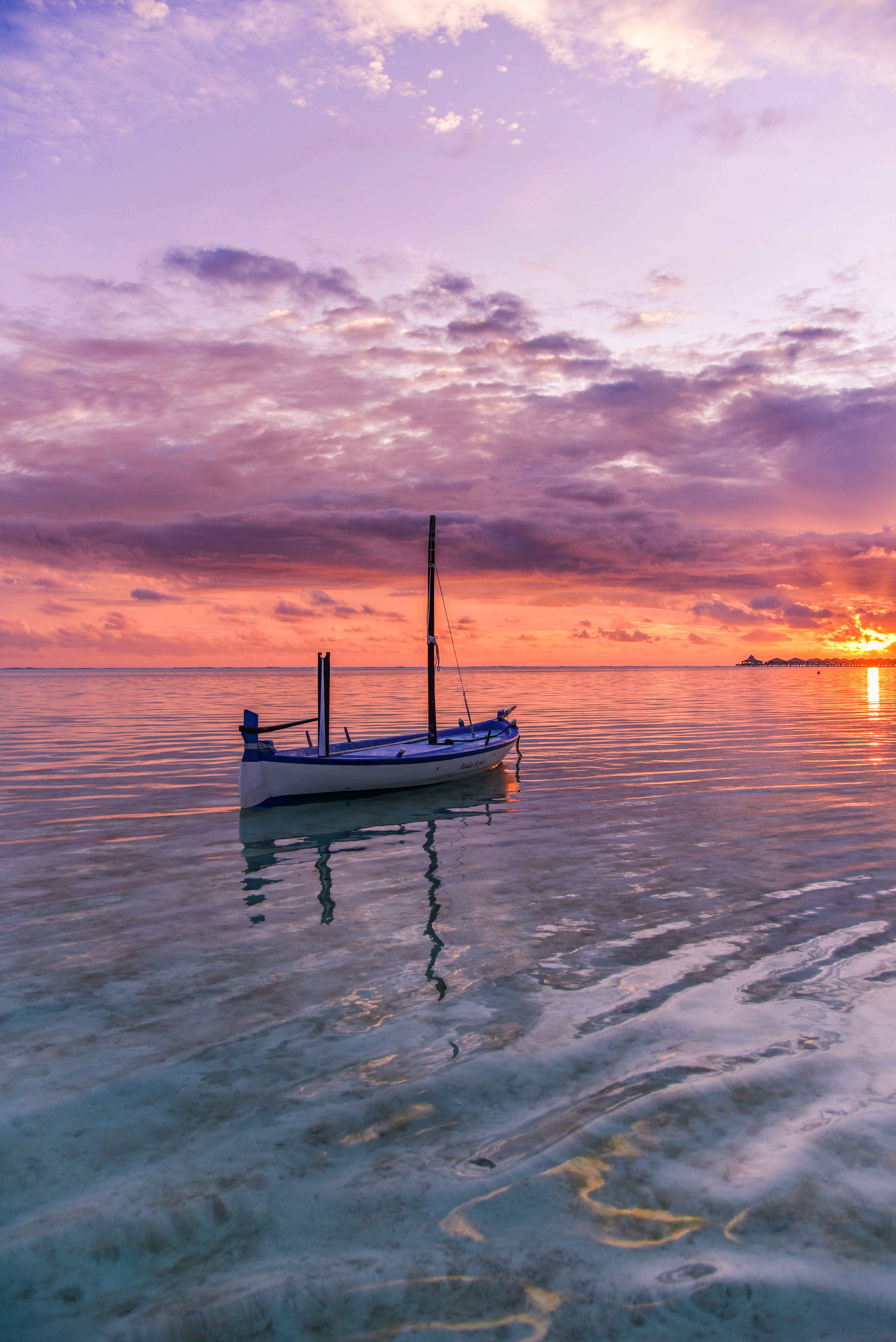 82304 télécharger l'image mer, coucher de soleil, nature, bateau, horizon, océan, un bateau - fonds d'écran et économiseurs d'écran gratuits
